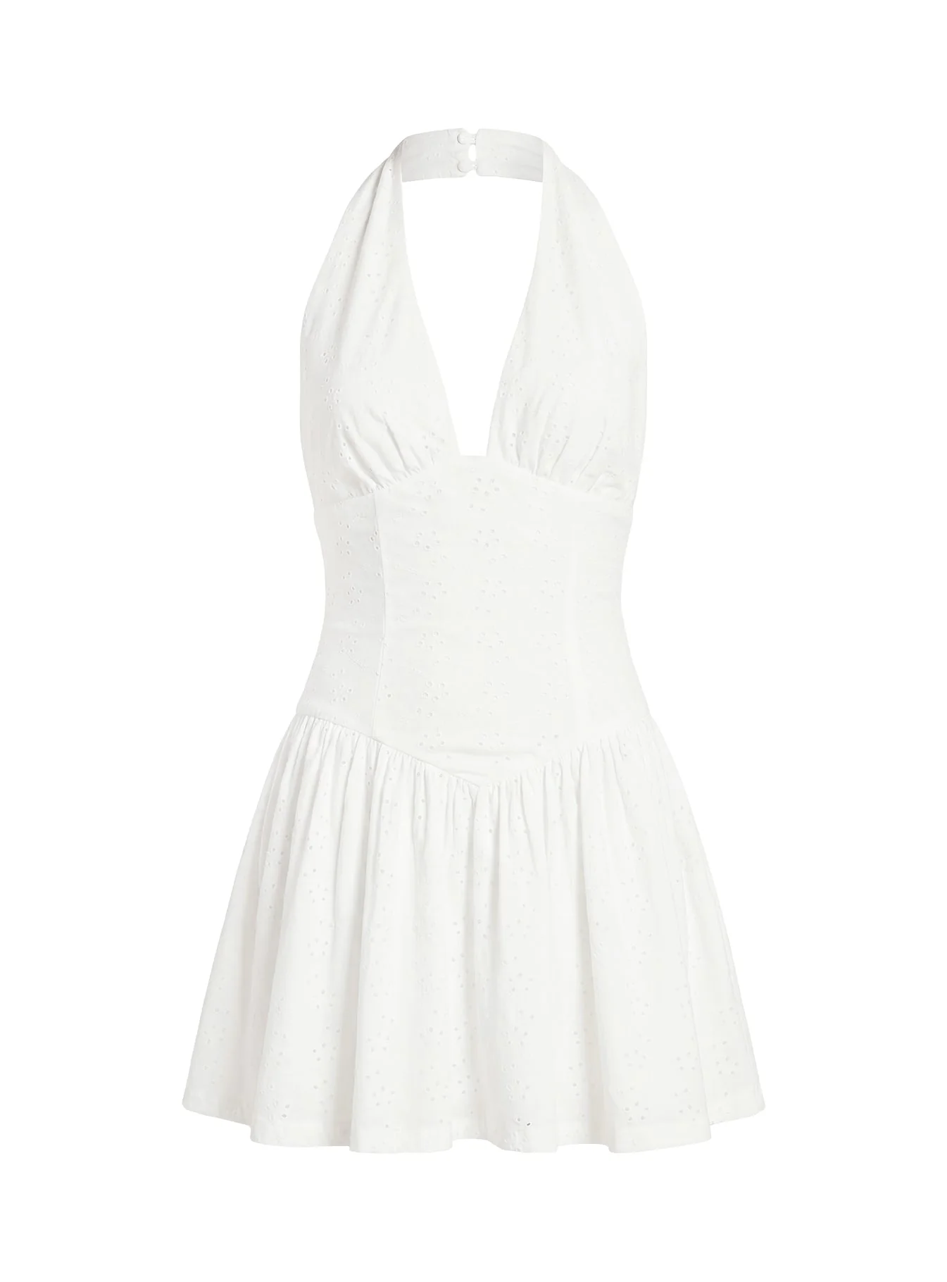 Imojen Halter Mini Dress White