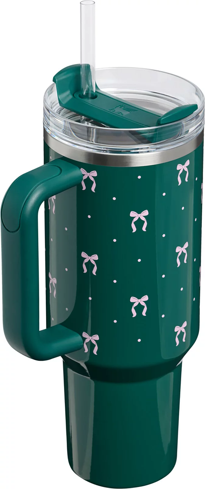 Stanley 40 oz. Quencher H2.0 FlowState Tumbler - Holiday - Shadow Green Bows
