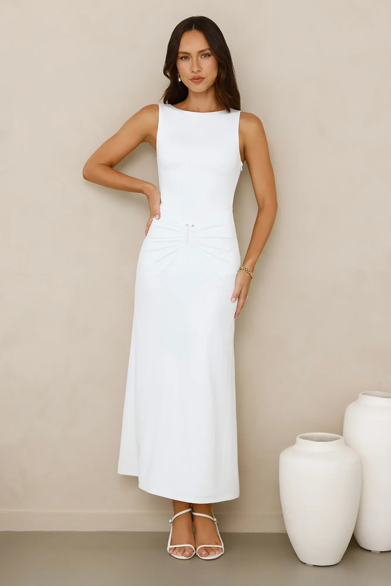 Everything Energy Midi Dress White