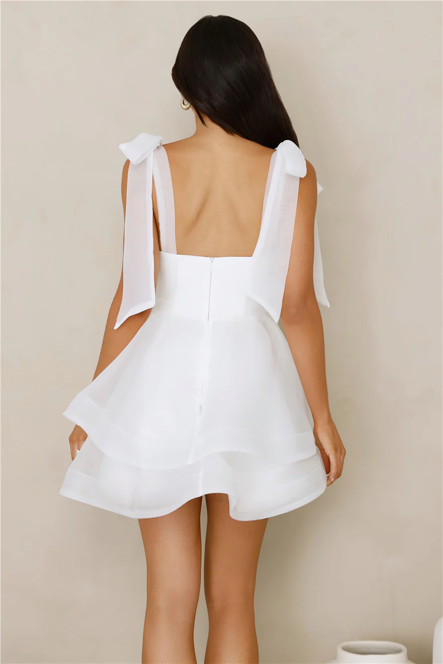 Twirl Society Mini Dress White - luluinthesky