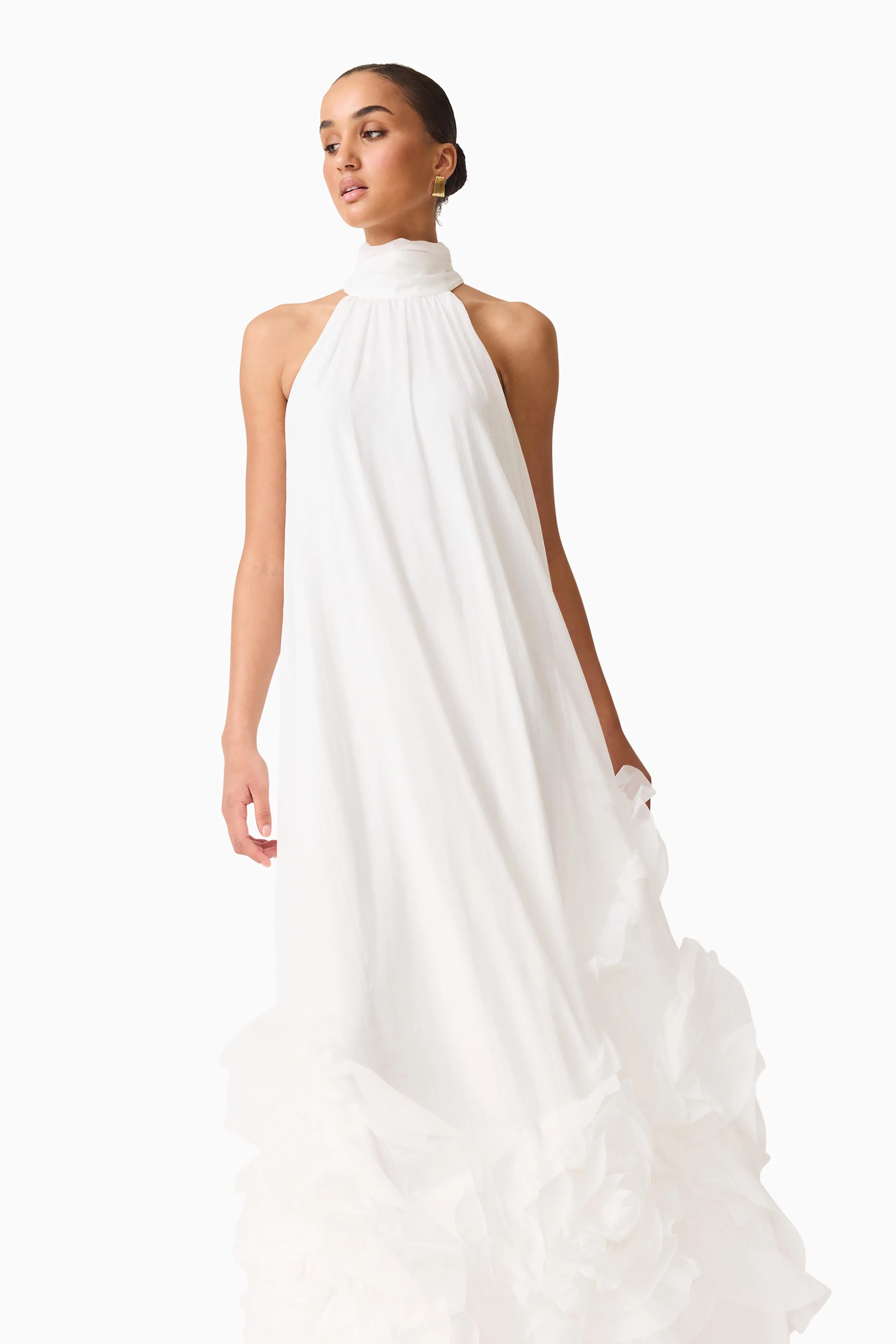 Evelin Halter Gown in White