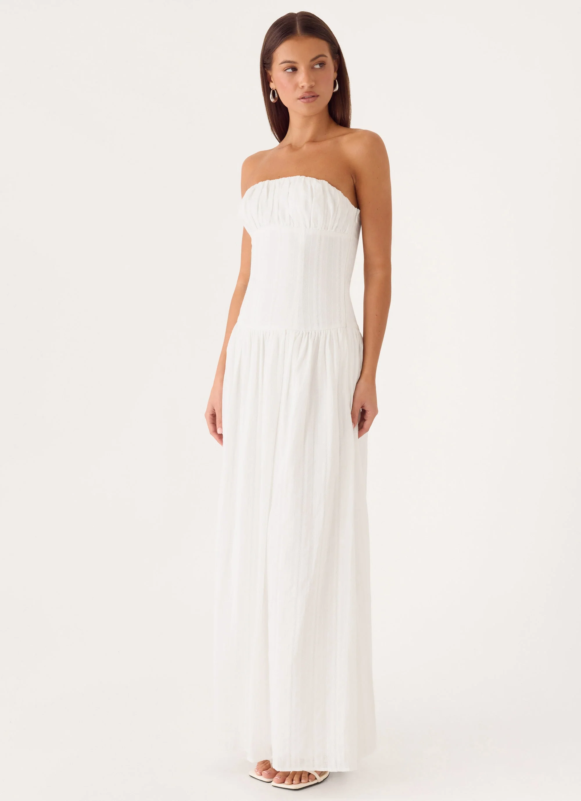 Roslynn Maxi Dress - White - luluinthesky