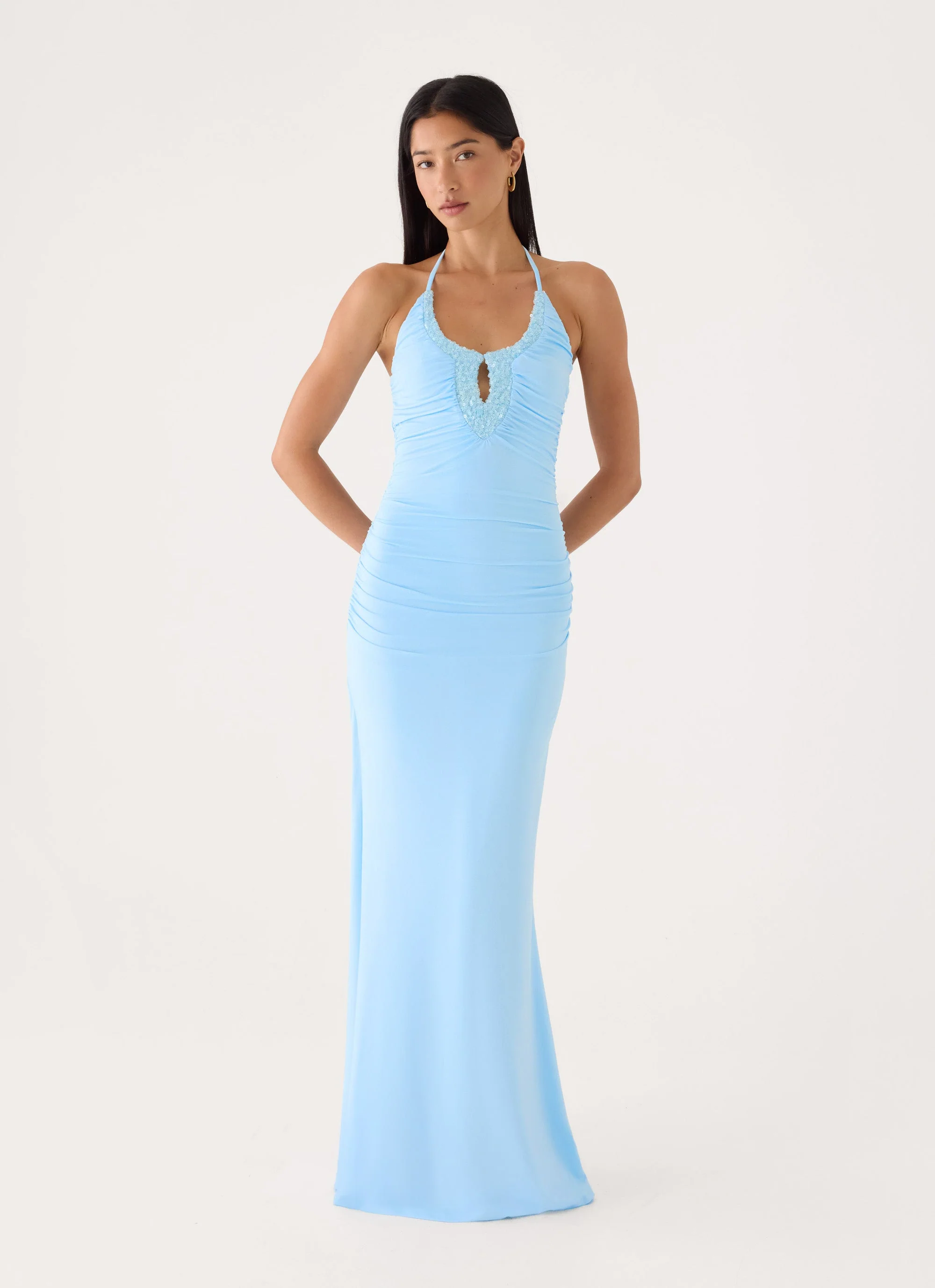 Aminata Maxi Dress - Blue - luluinthesky