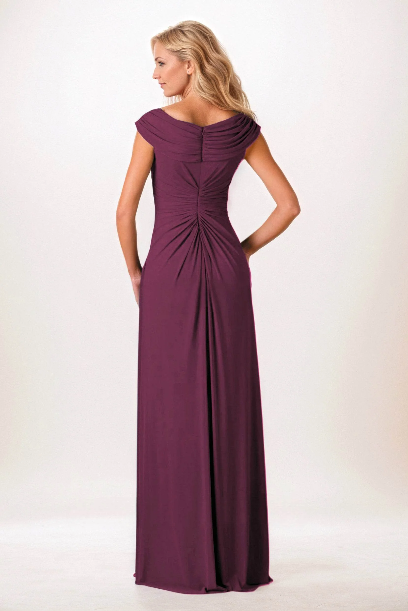 A-Line Maxi Chiffon Mother of the Bride Dresses CM0390