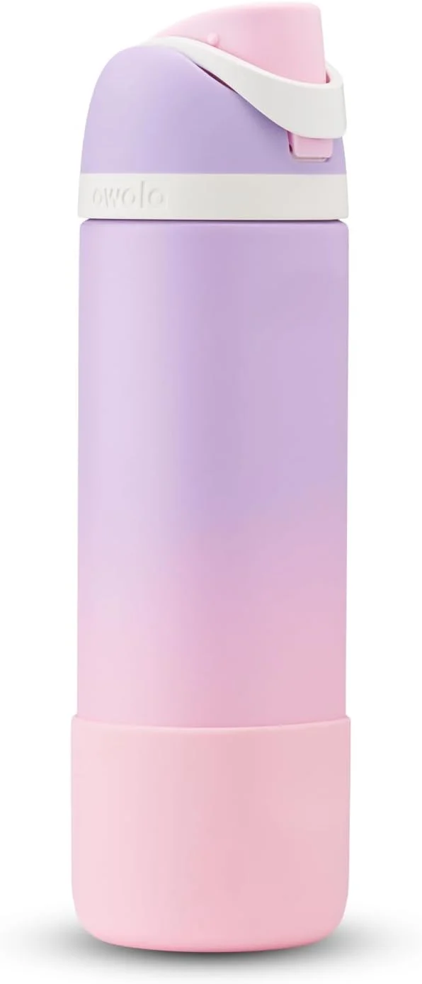 Owala 24oz FreeSip Stainless Steel Water Bottle with Protective Boot - Lavender Soul Sister Edition