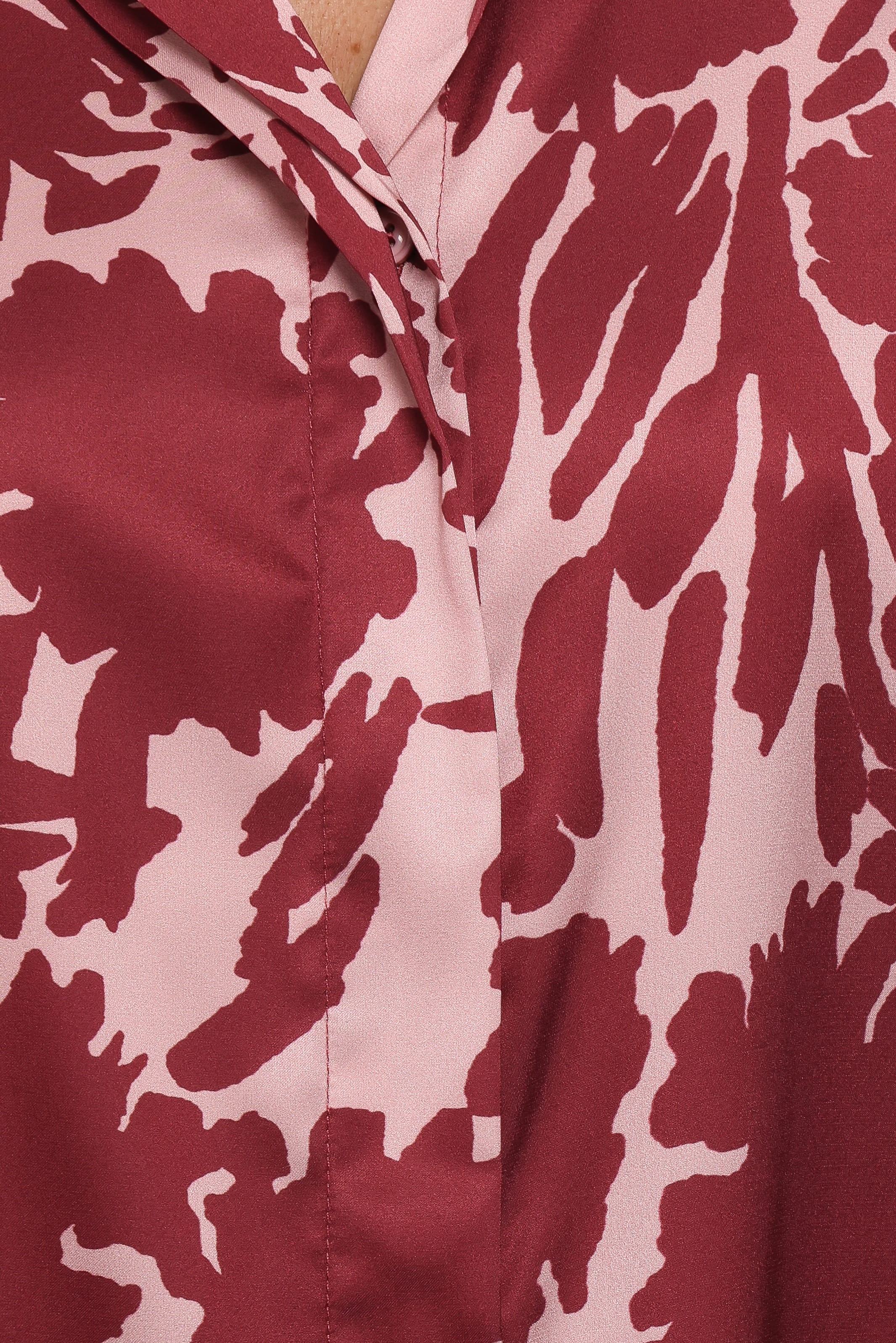 Elysia Shirt - Pink Burgundy