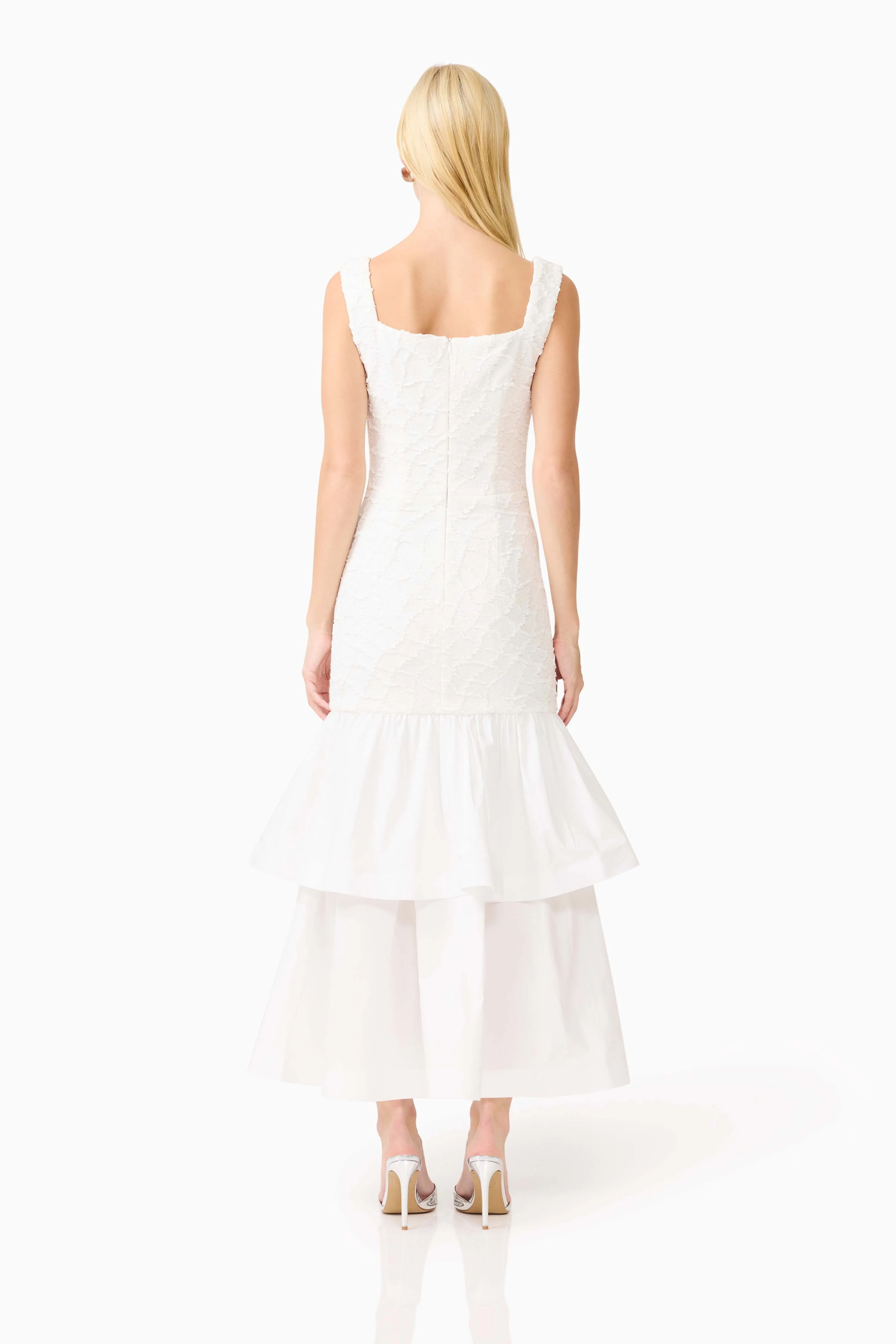 Alexandra Tiered Gown in White