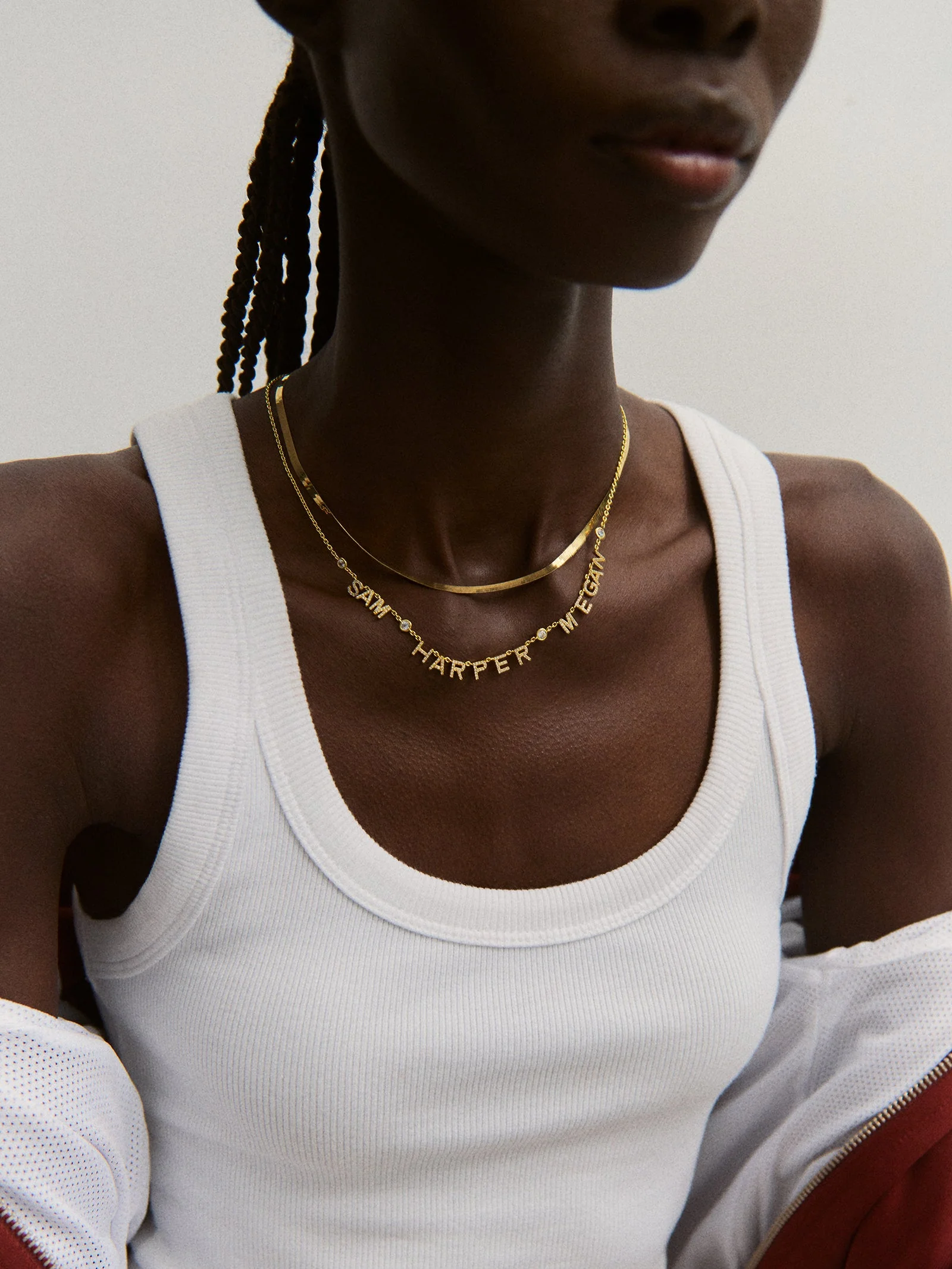 14K Gold Custom Multi Name Necklace - 3 Names