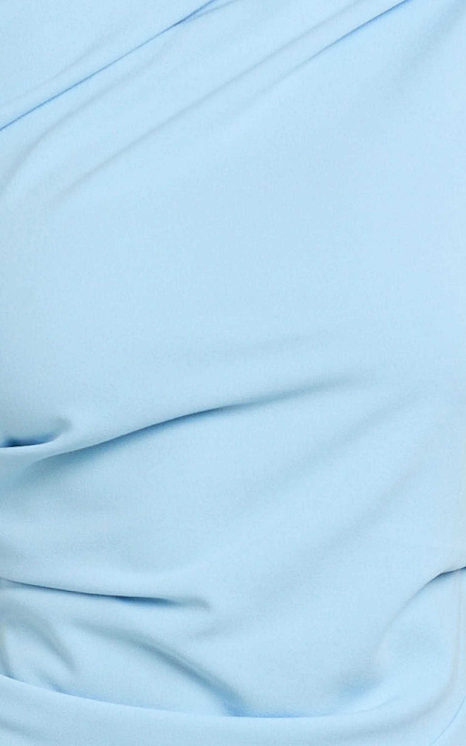 Visenta Midi Dress - Asymmetrical Sleeve Dress in Blue