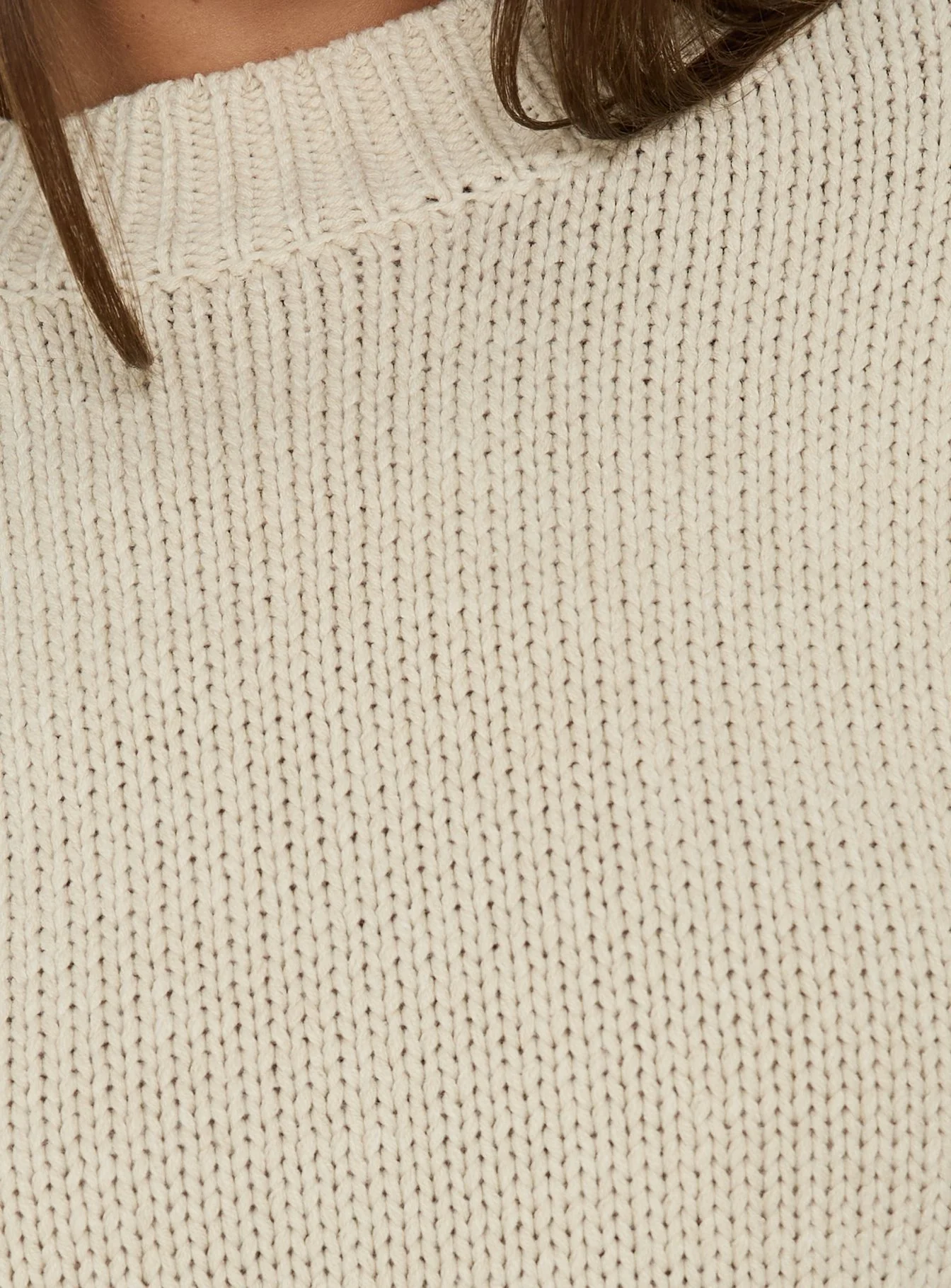 Harmony Balloon Sleeve Knit Sweater Beige