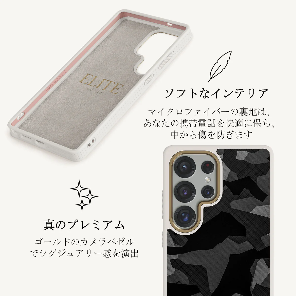 Night Black Camouflage - Samsung Galaxy S25 Ultra ケース
