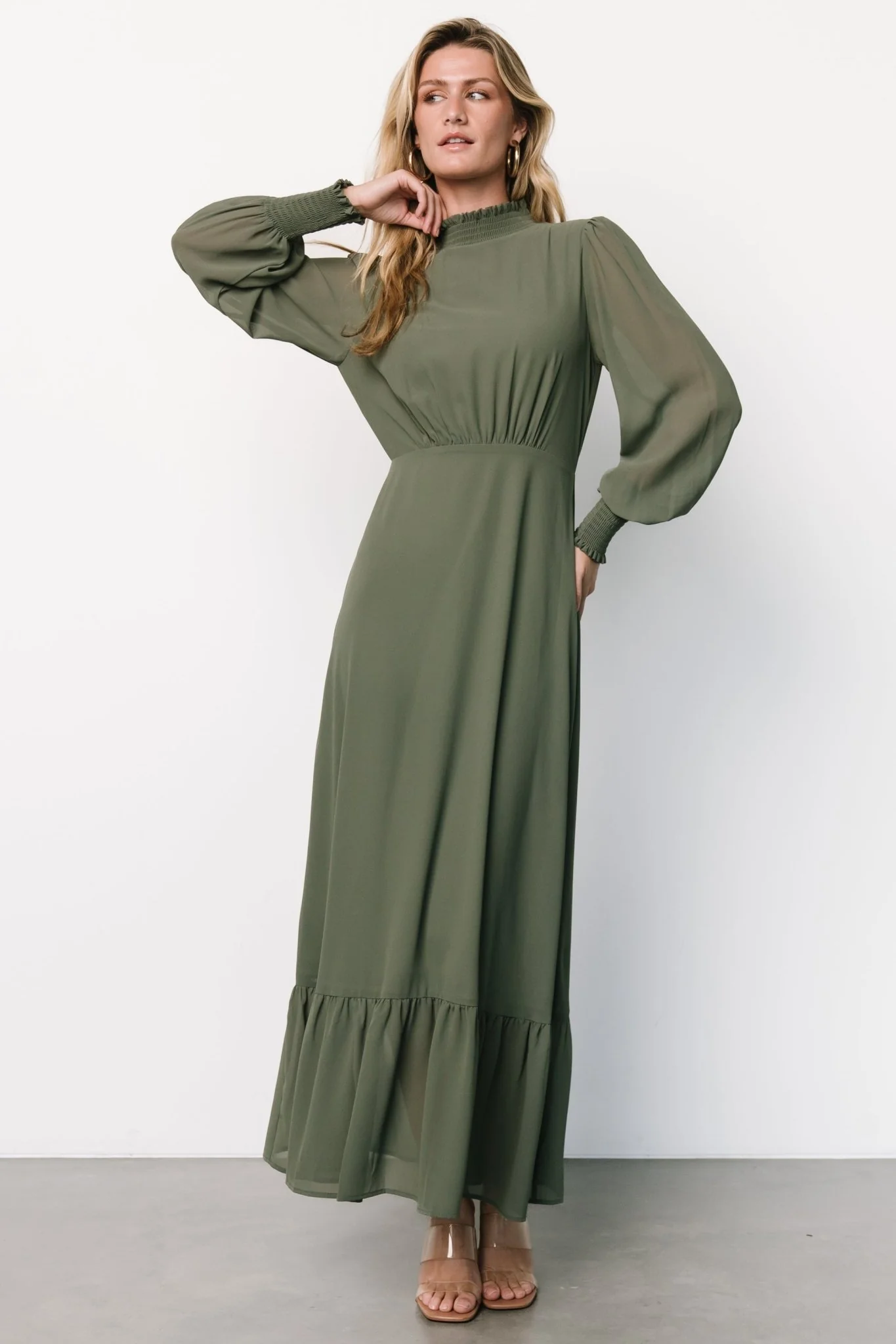 Luciana Maxi Dress | Dark Sage - luluinthesky