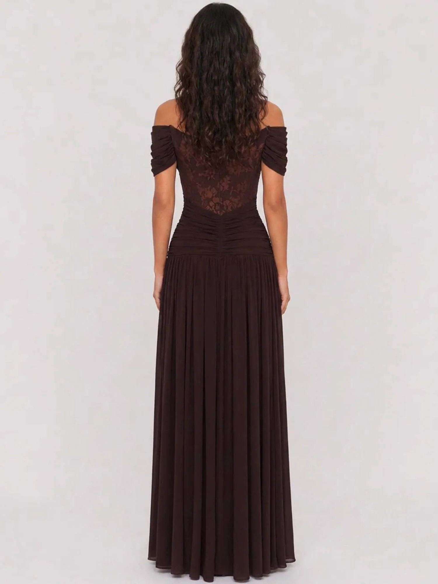 Soft Shadow Flow Maxi Dress