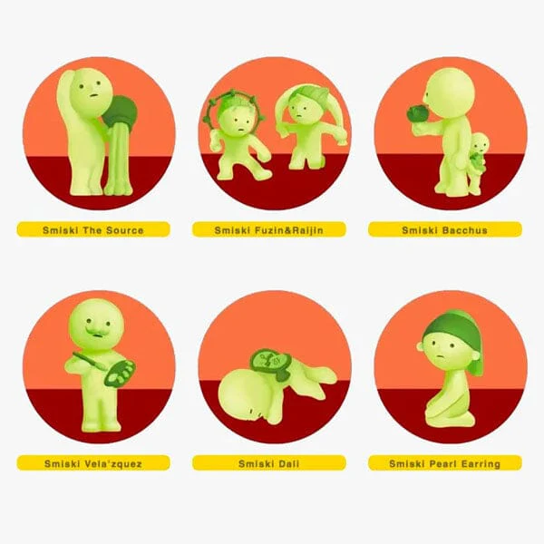 Smiski Museum Series Collectible Glow in the Dark Figurine Blind Box (1pc)