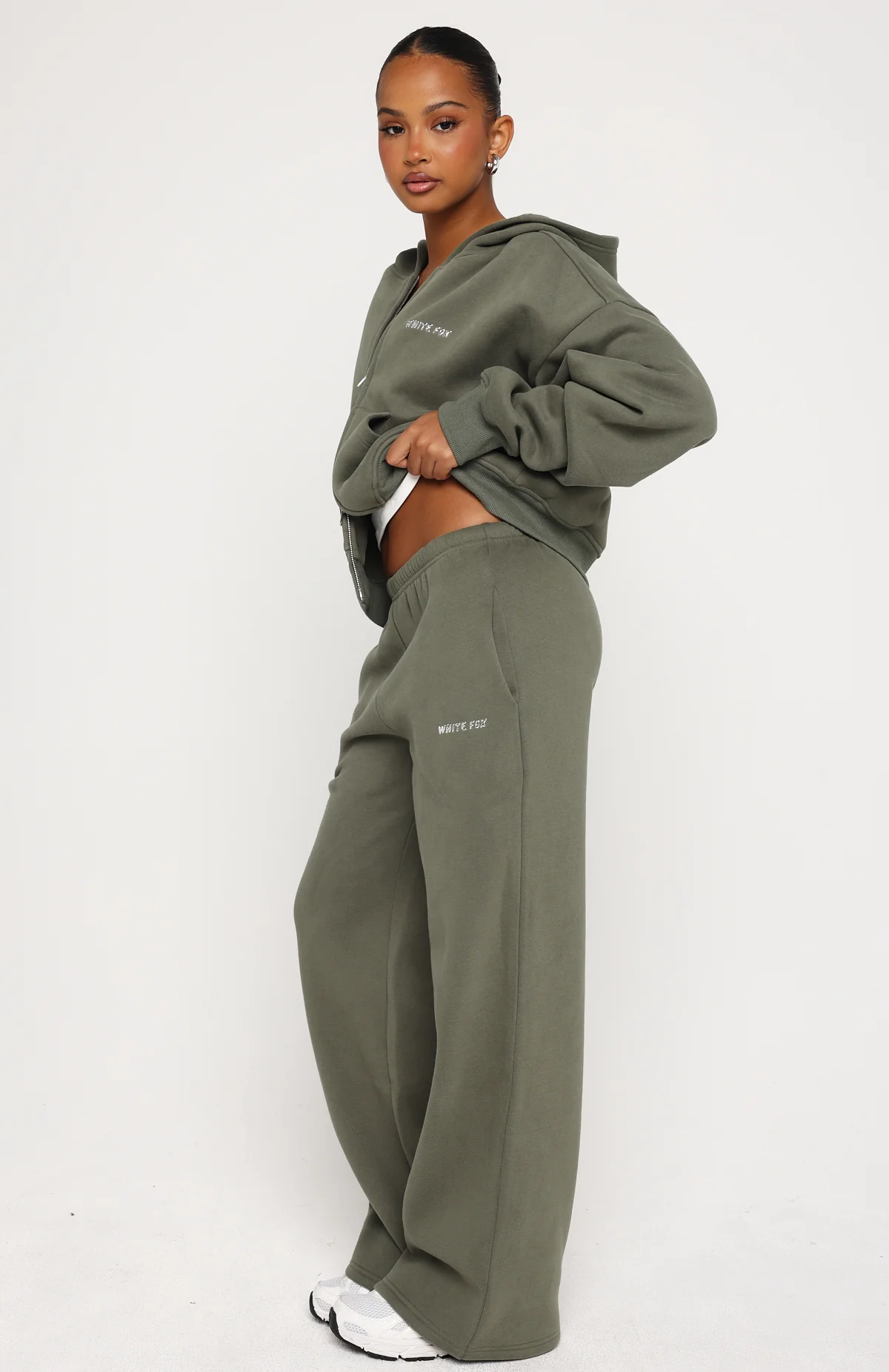 Test Drive Wide Leg Sweatpants Khaki