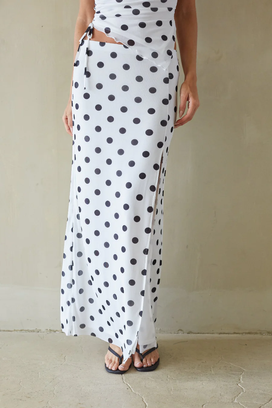 Briar Polka Dot Maxi Skirt - luluinthesky