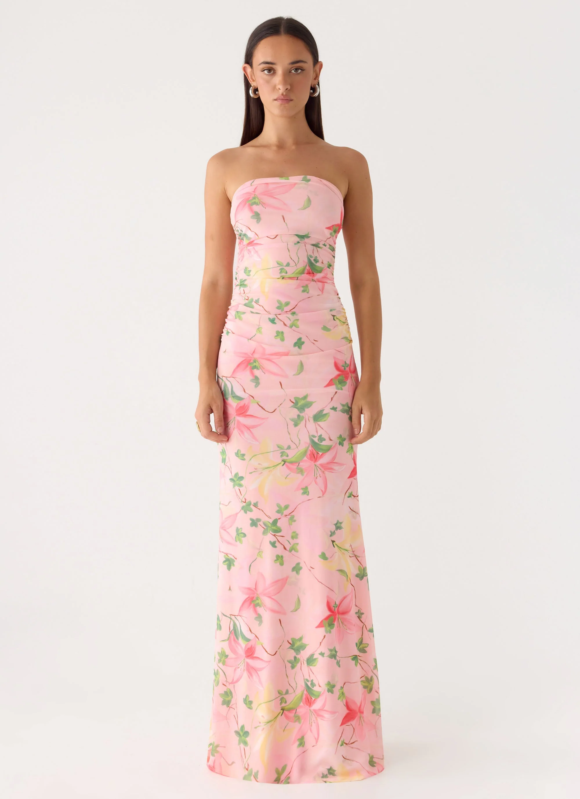Iroha Strapless Maxi Dress - Blooming Spring