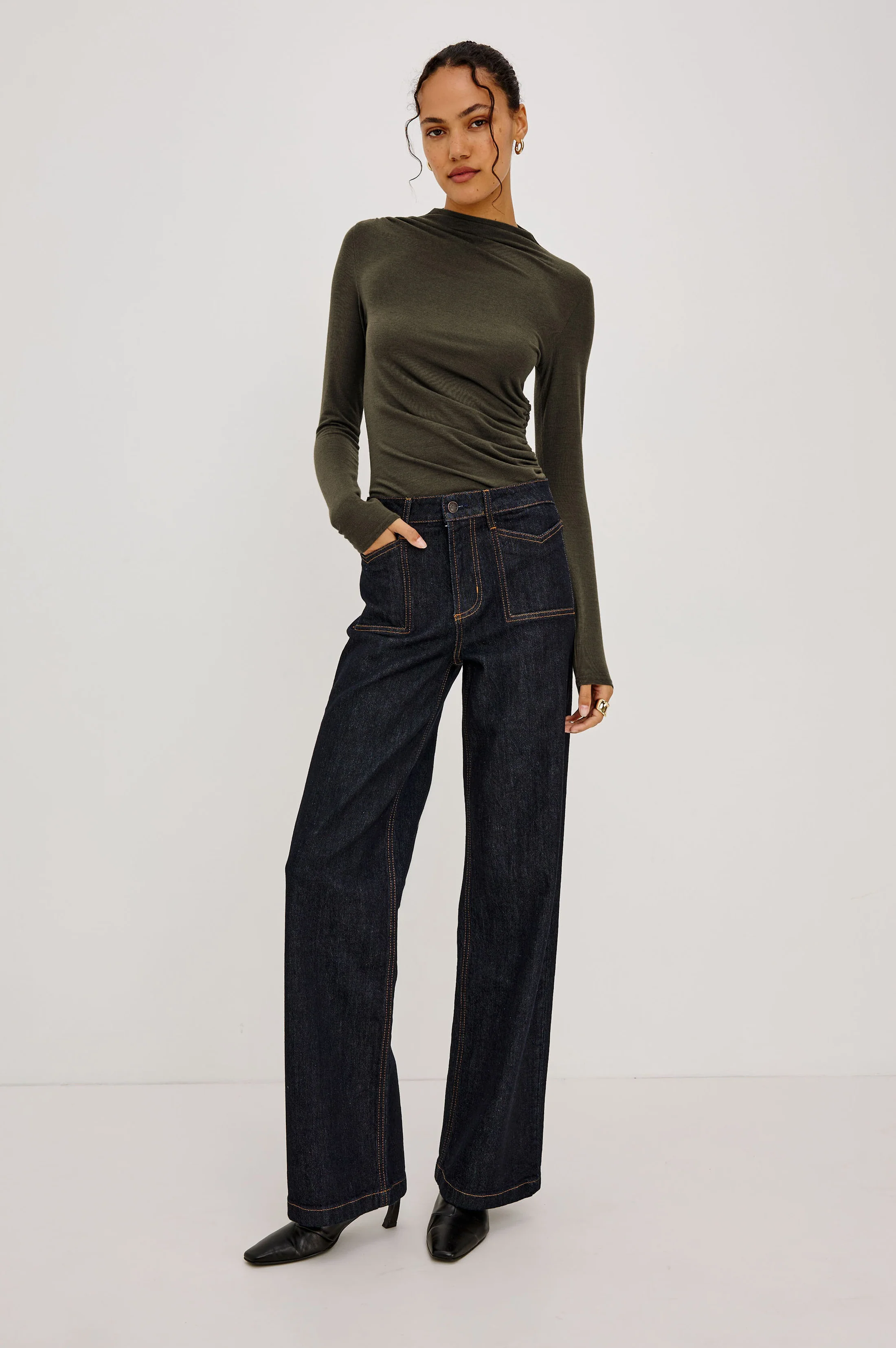 Joelle Top - Heather Olive