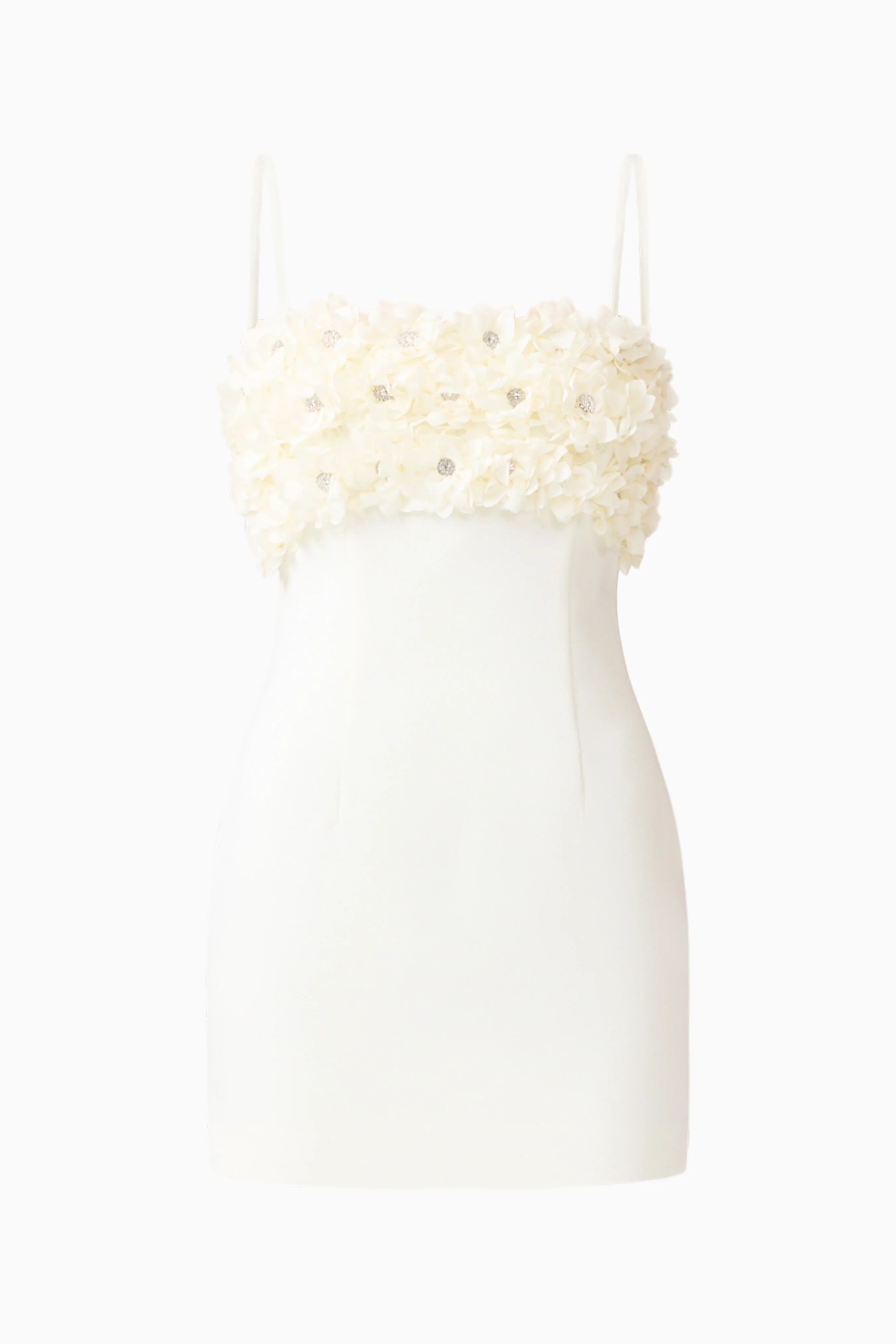 Solenne Party Mini Dress in White