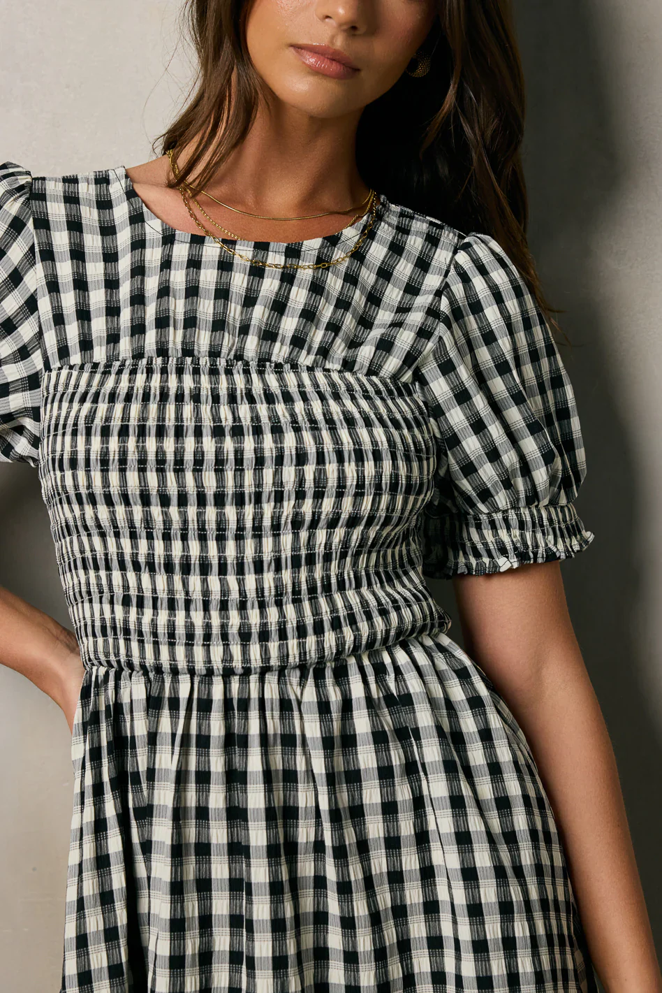 Shailee Smocked Mini Dress