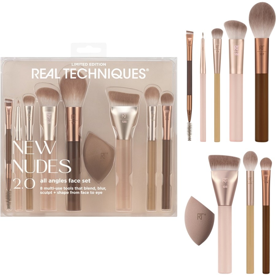 Real Techniques Face Brushes New Nudes 2.0 All Angles Face Set