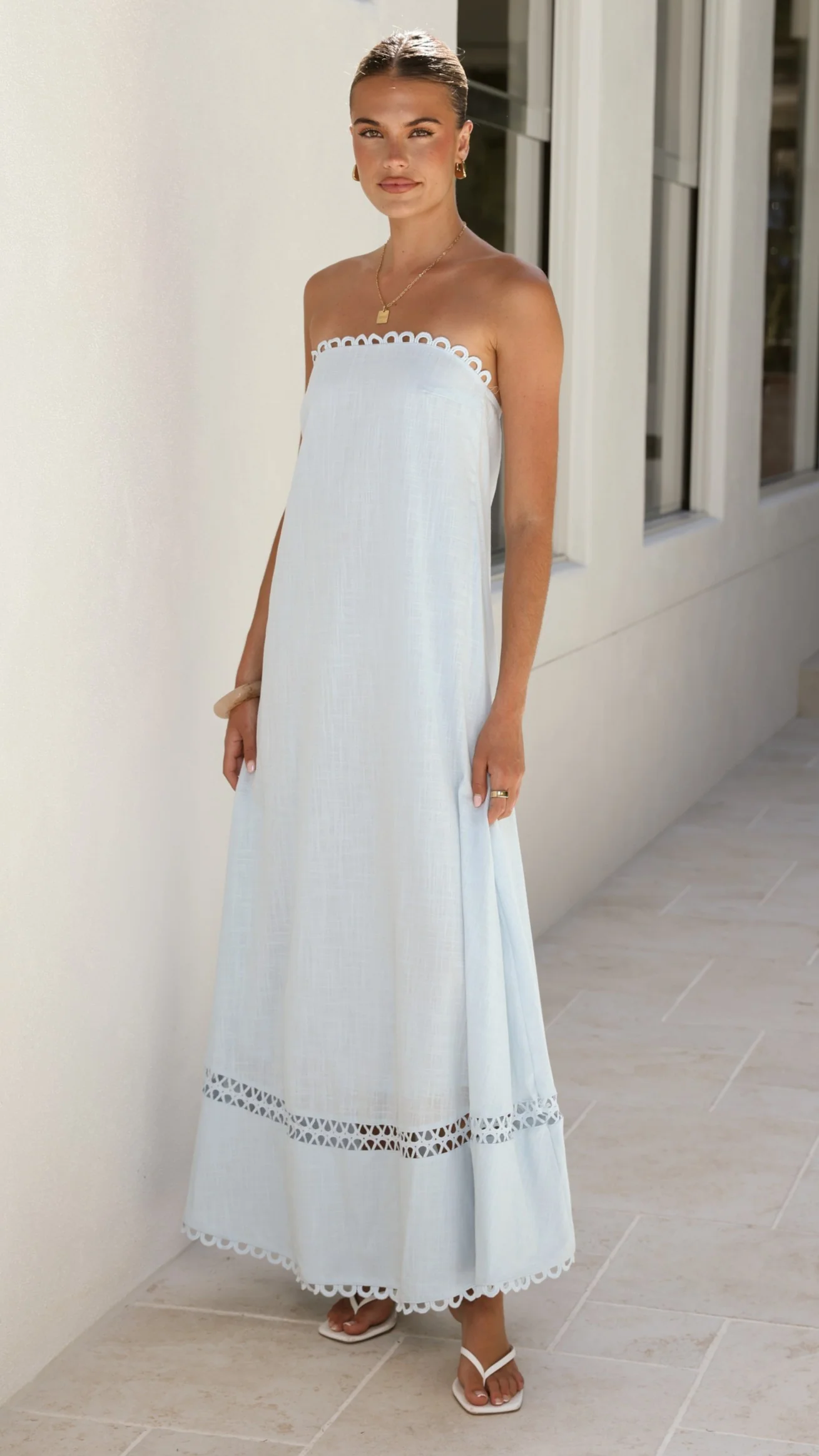 Sandra Maxi Dress - Sky Blue - luluinthesky