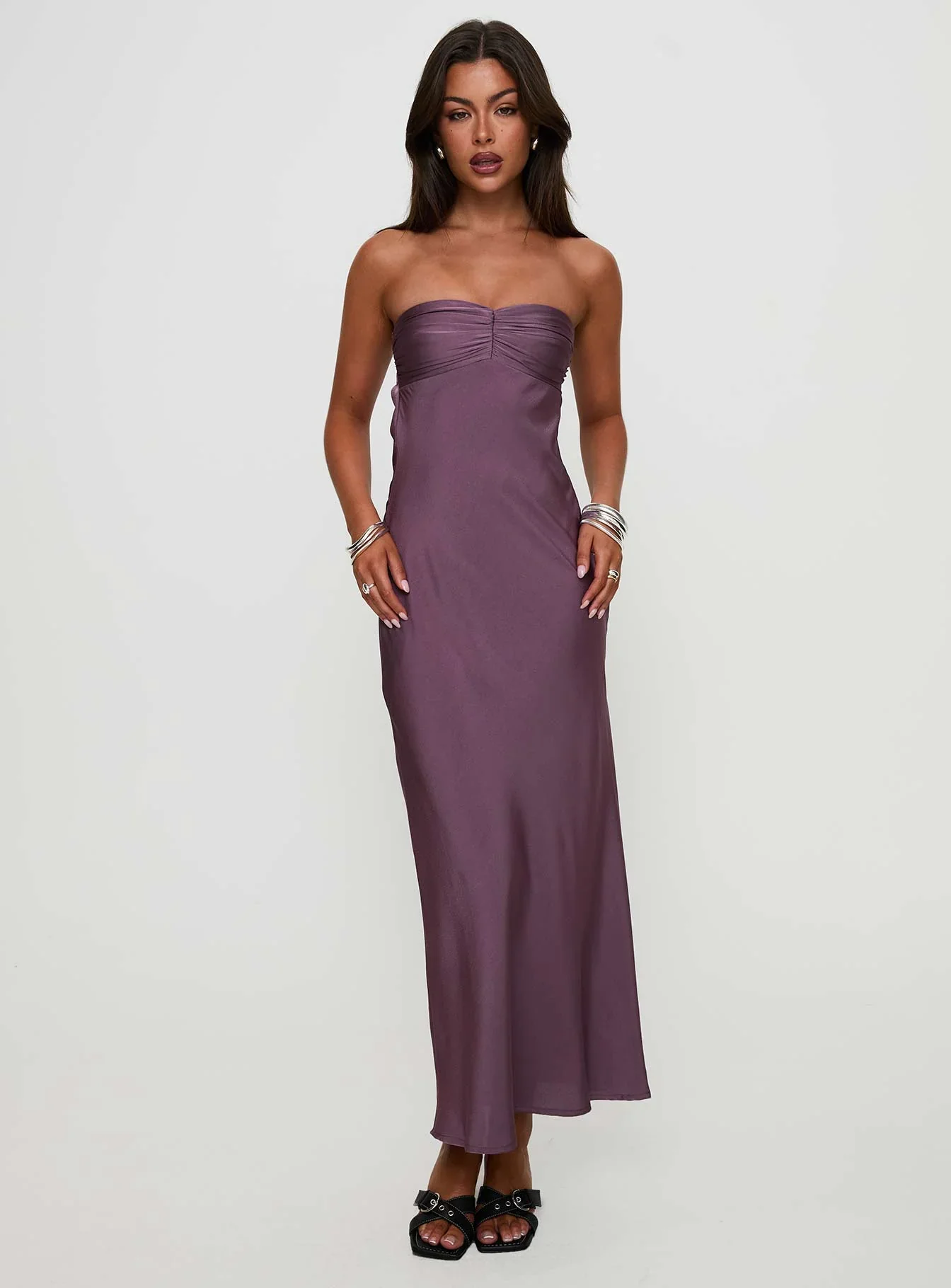 Maryska Strapless Maxi Dress Purple