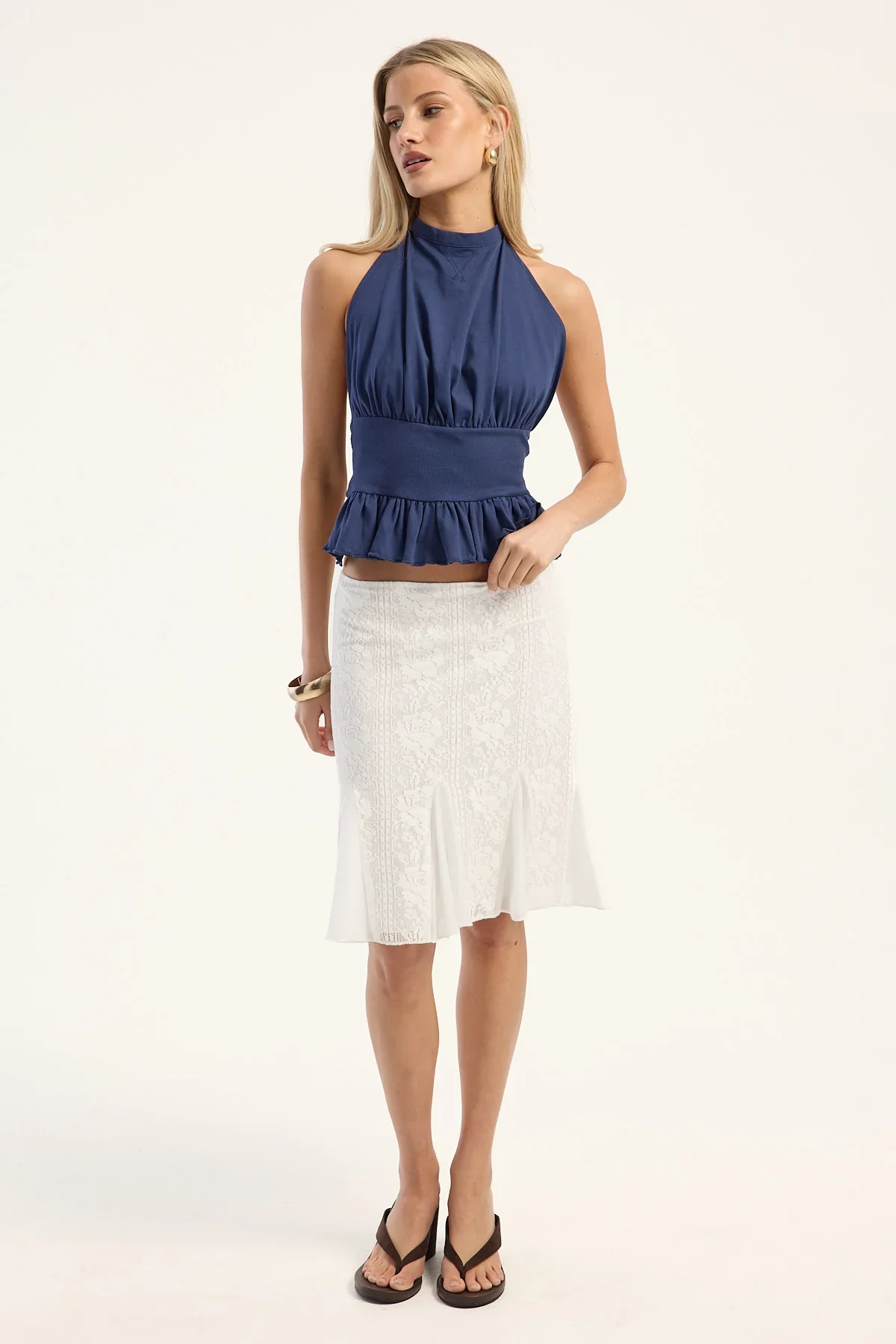 Palmer Halter Top Blue