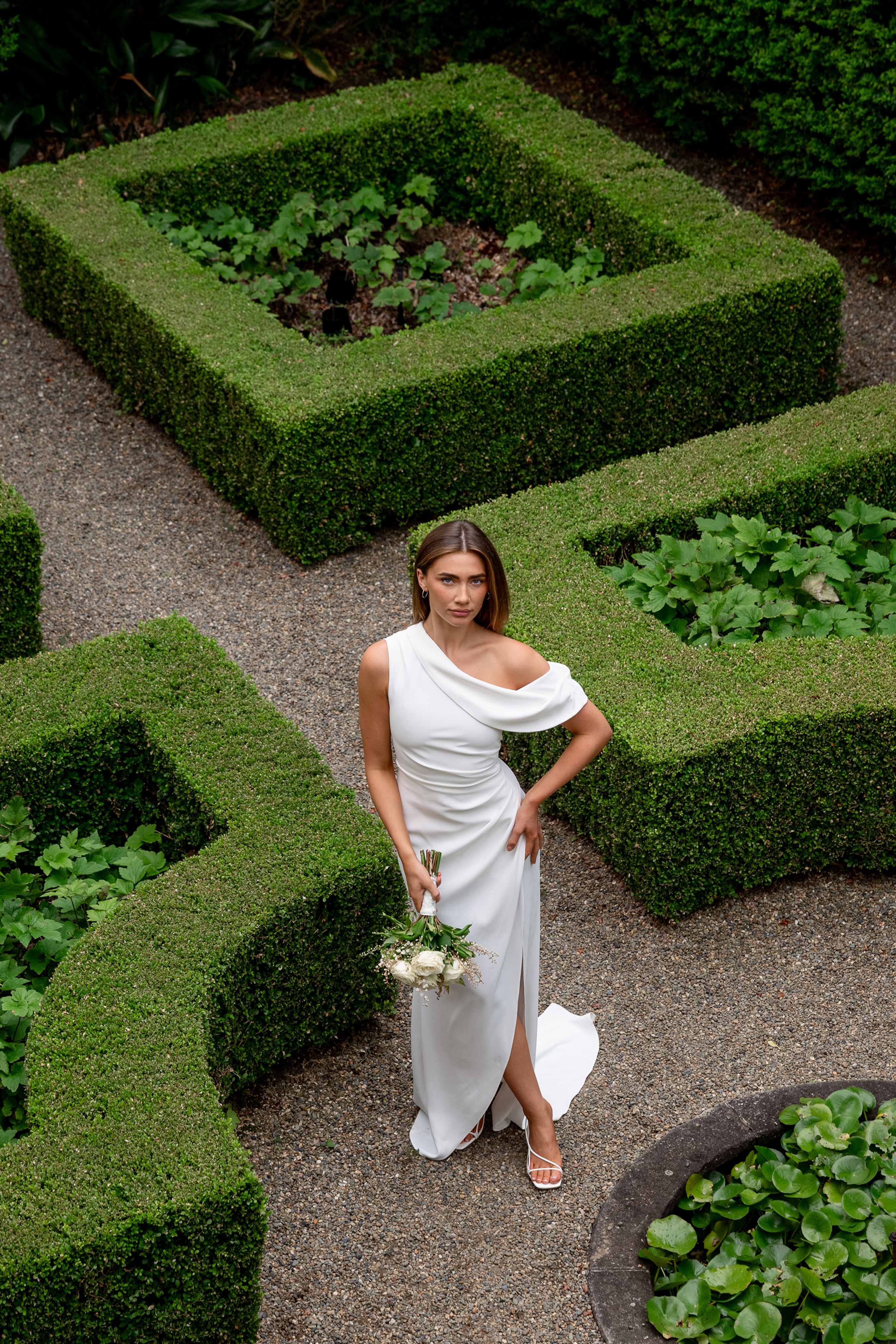 Isadora Off The Shoulder Maxi Gown in Ivory