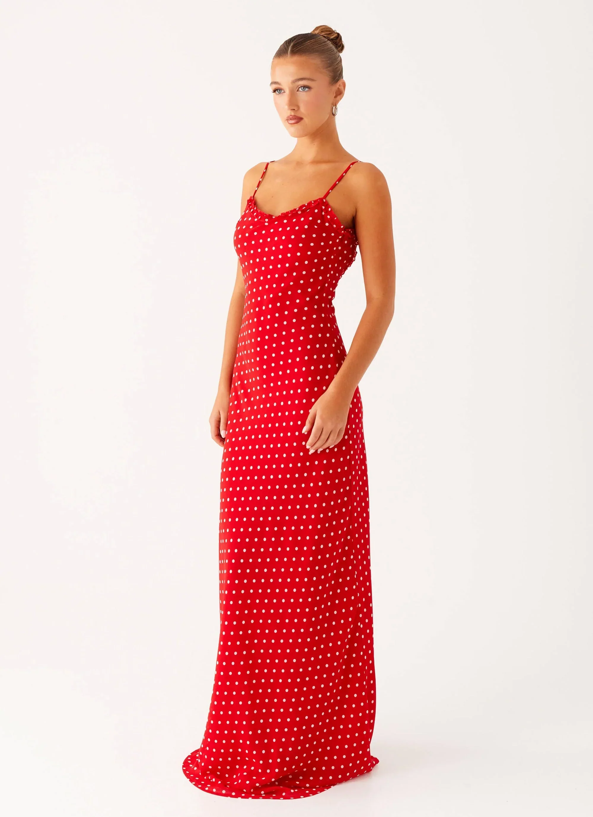 Pareo Maxi Dress - Red Polka Dot - luluinthesky