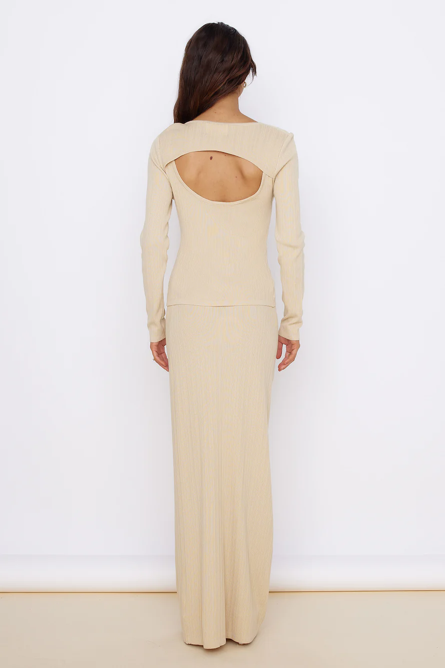 Garden of Eden Maxi Skirt Beige