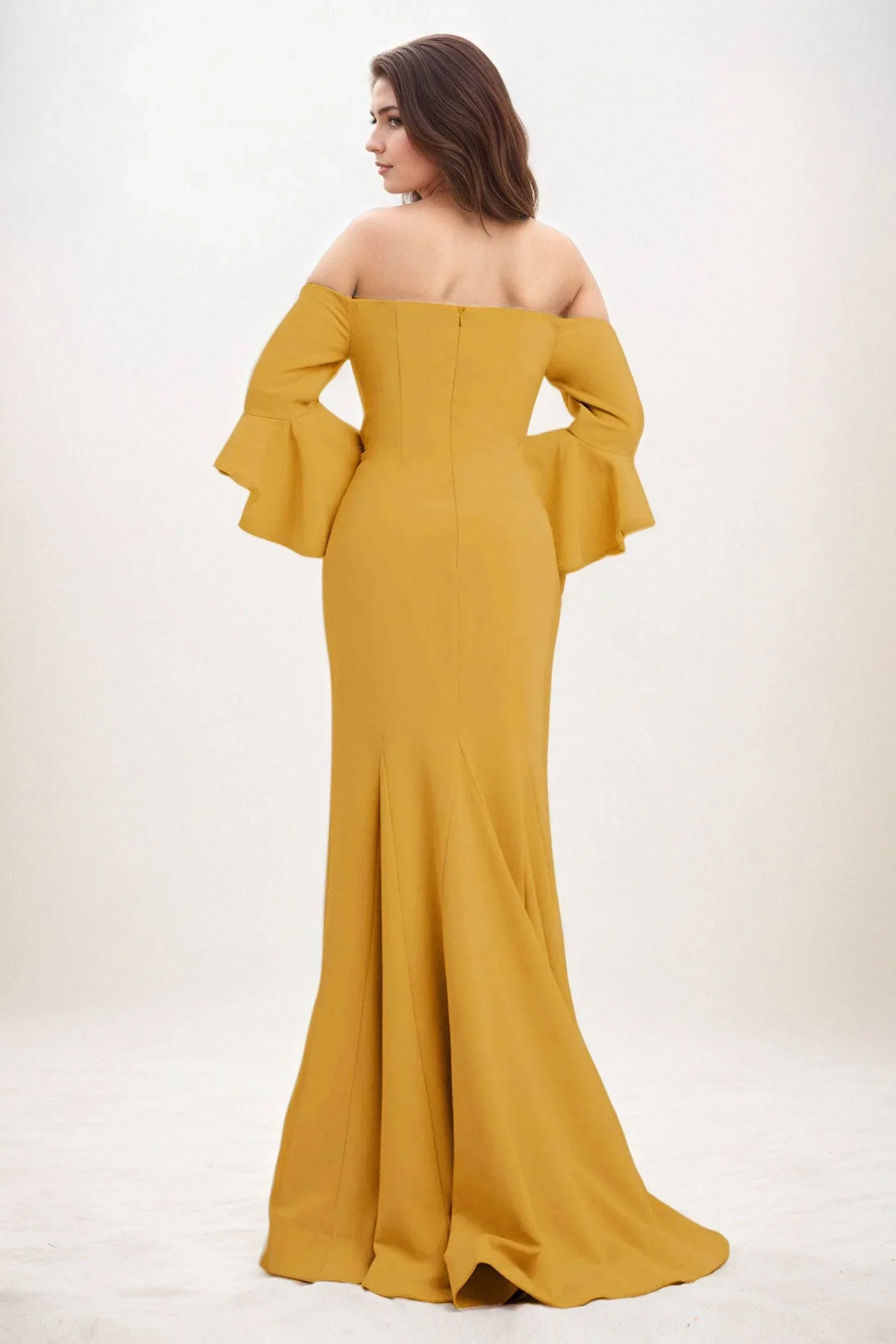 Trumpet-Mermaid Maxi Elastic Cloth Wedding Guest Dress CG0298