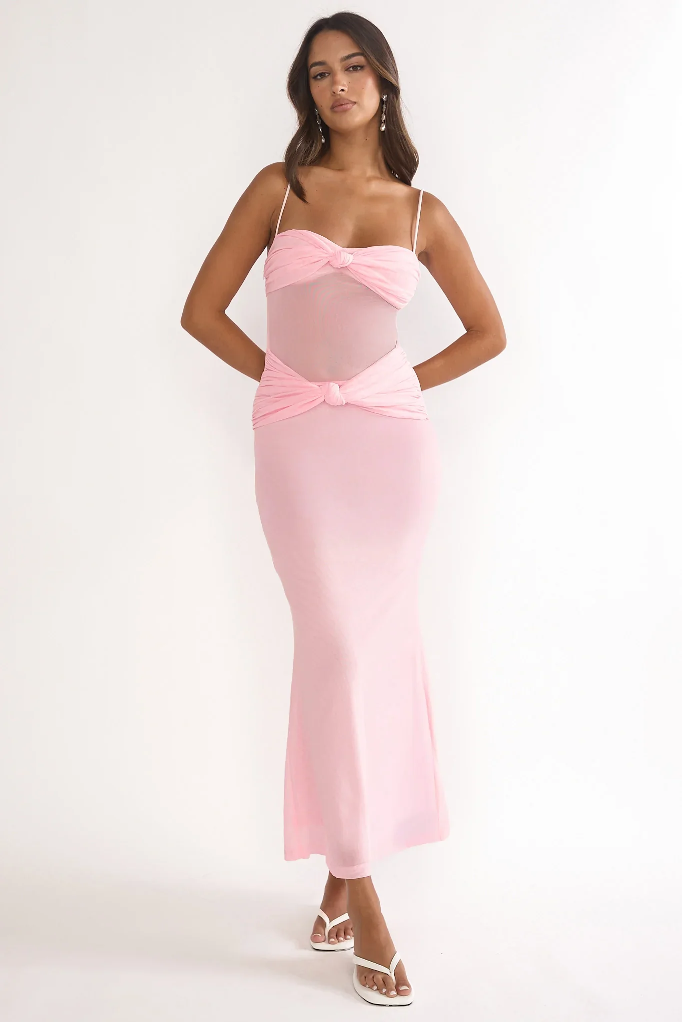 Stara Knot Accent Maxi Dress Blush