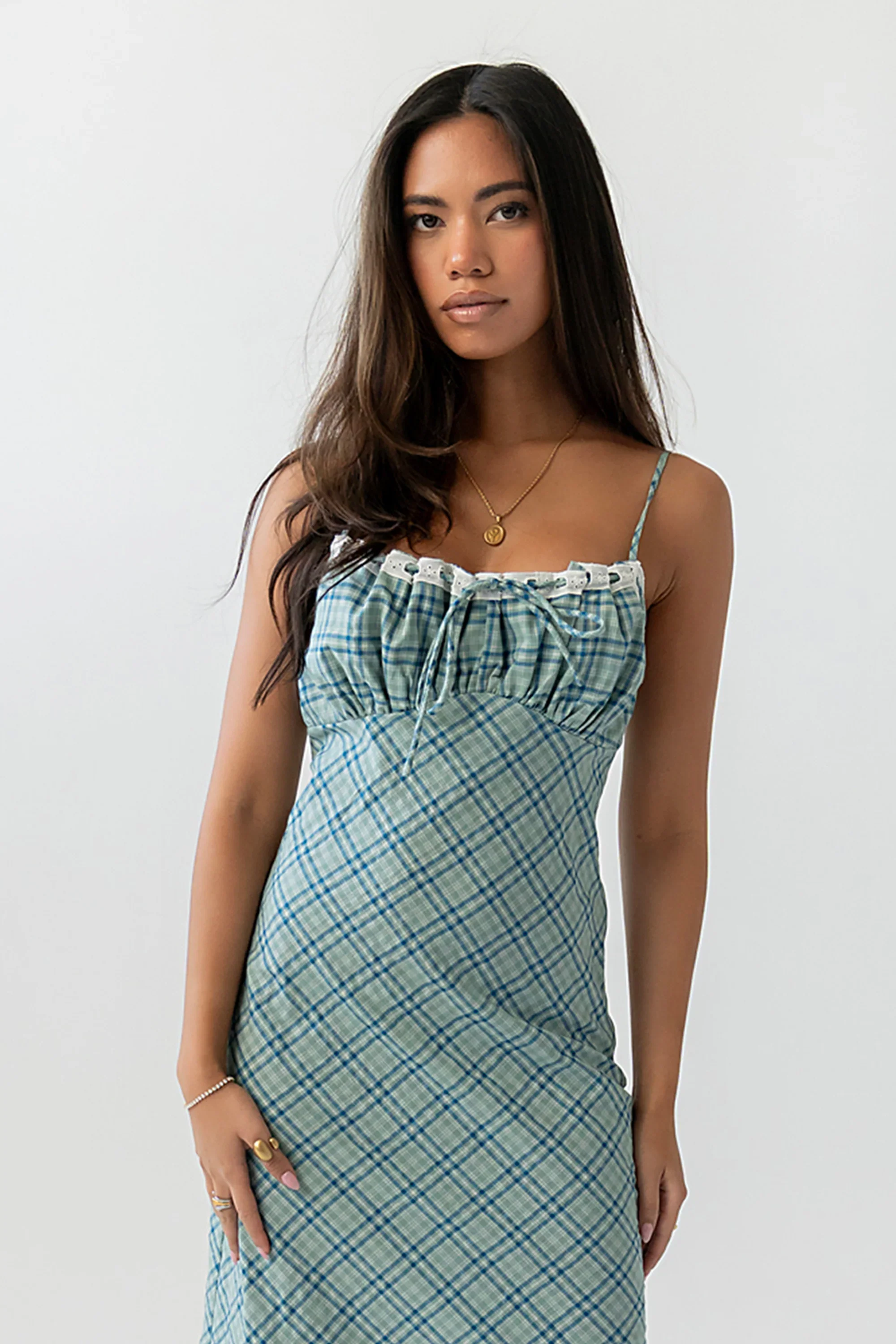 Mylee Plaid Maxi Dress