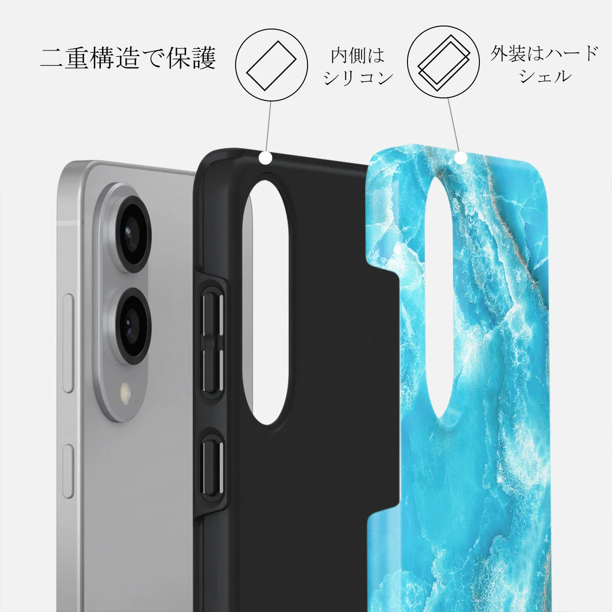 Ocean Waves - Samsung Galaxy S25 Edge ケース