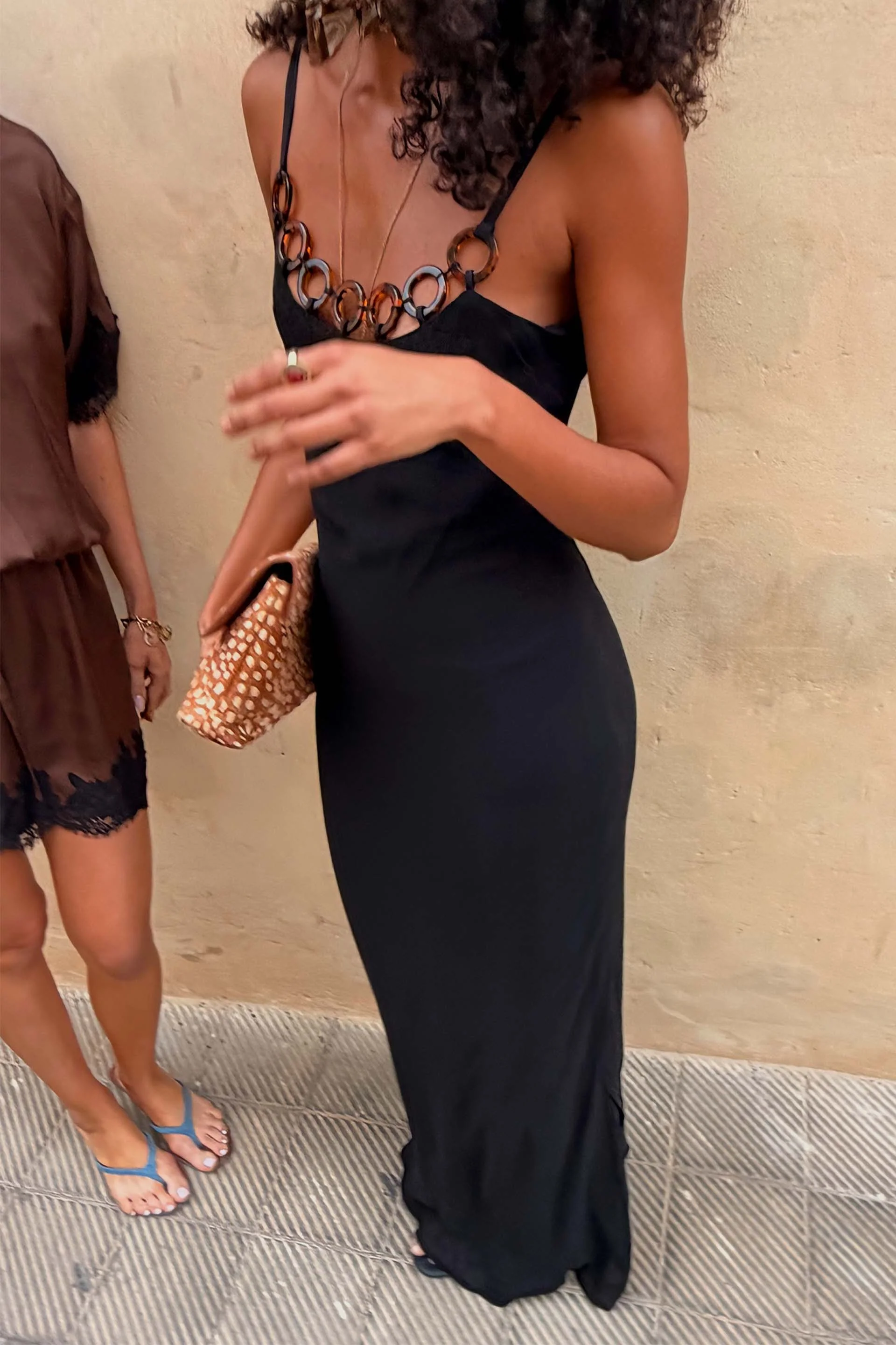 Black Sapna Dress with Ring Detail