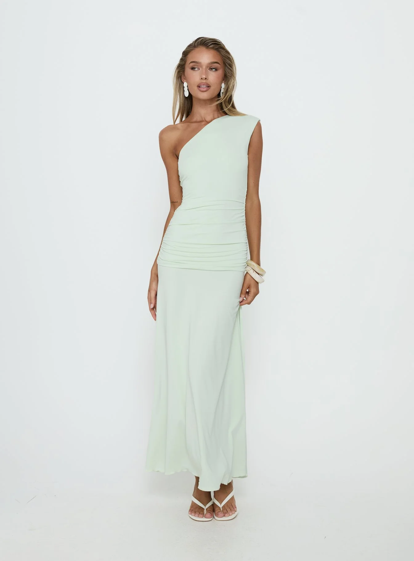 Gwenneth One Shoulder Maxi Dress Jelly Mint