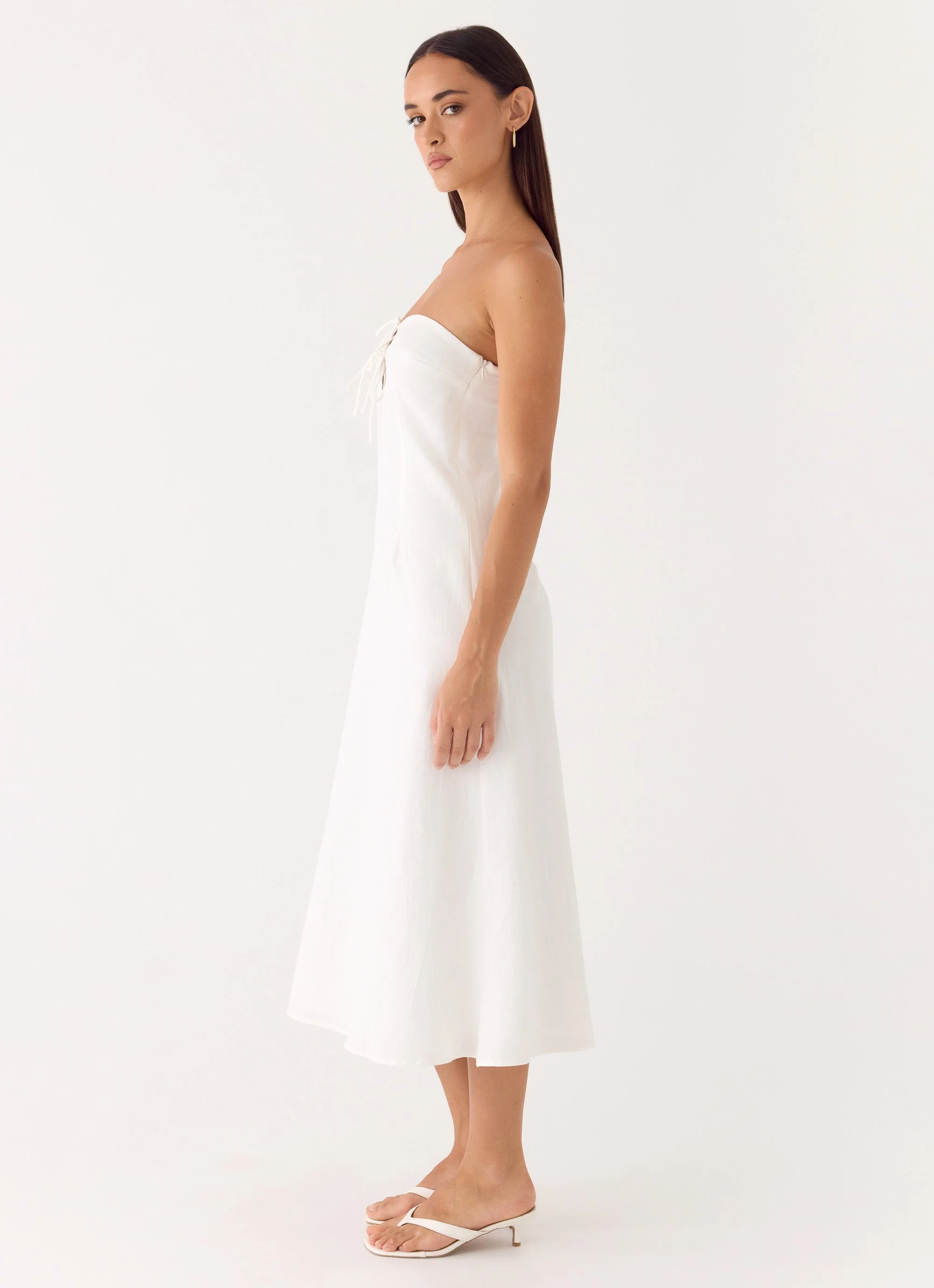 Sun Searching Midi Dress - White - luluinthesky