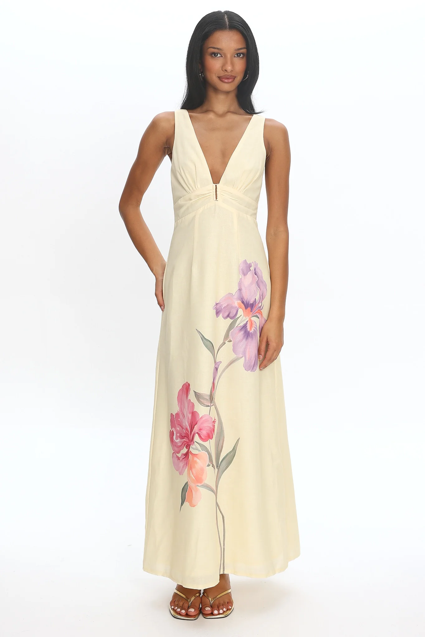 Meadow Bloom Maxi Dress Butter Yellow - luluinthesky