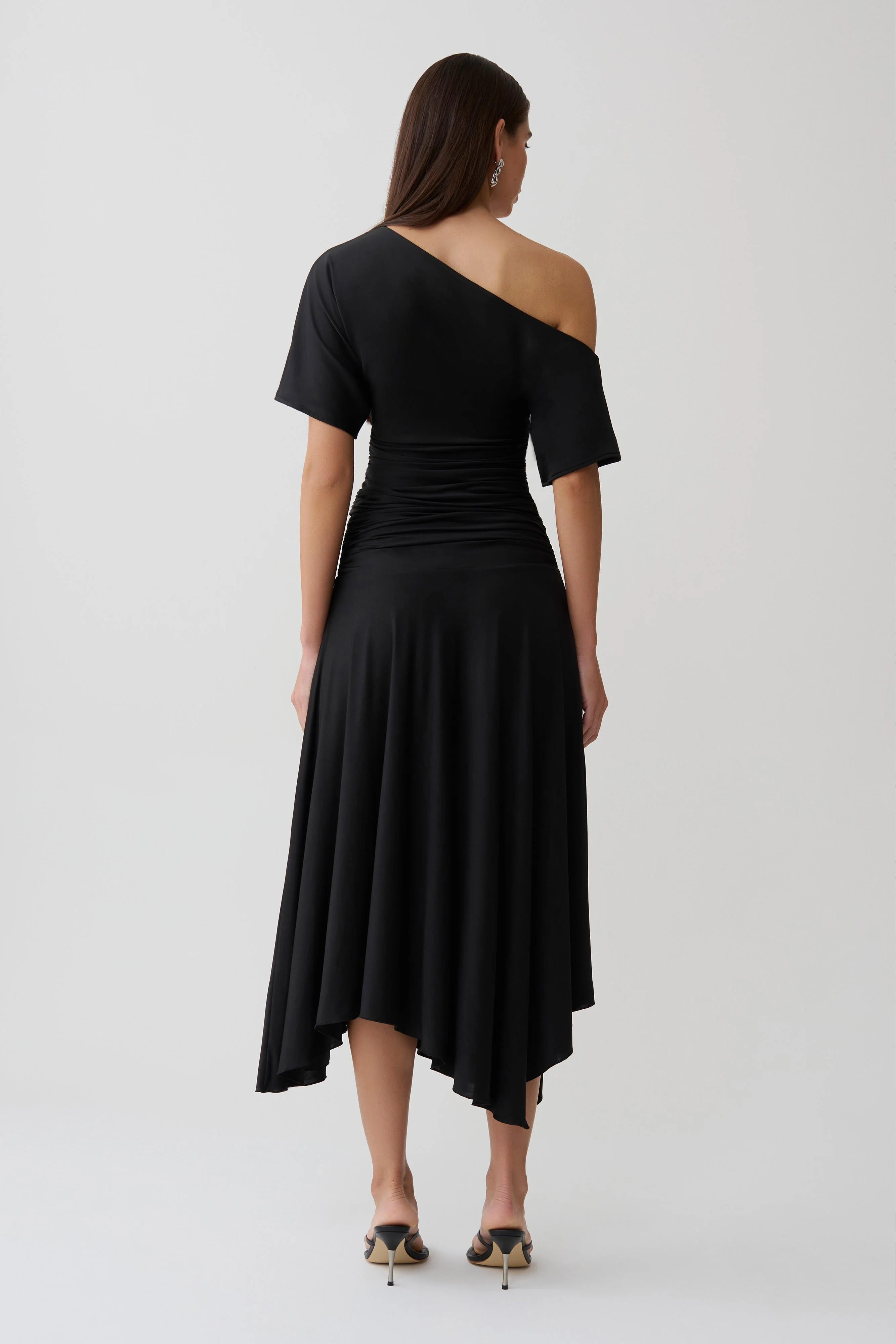 Luu Slinky Midi Skirt - Black