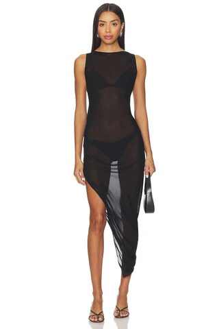 Via Asym Maxi Dress