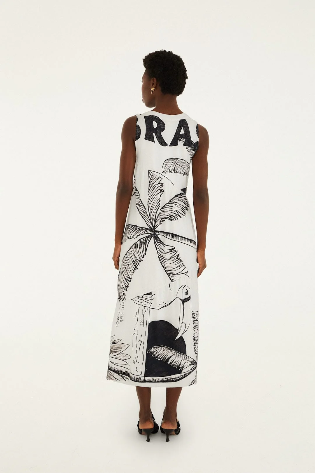 Come To Brasil Organic Cotton Patch Midi Dress
