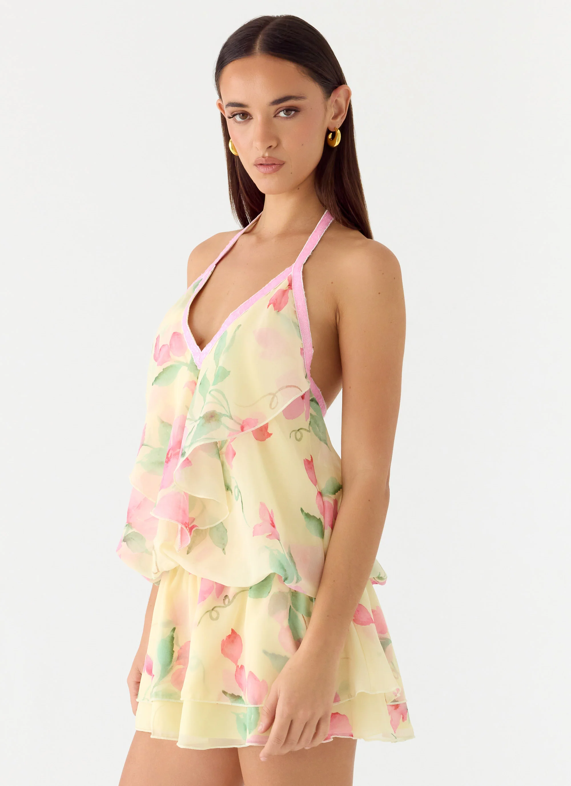 Read Your Mind Mini Dress - Lemon Soleil