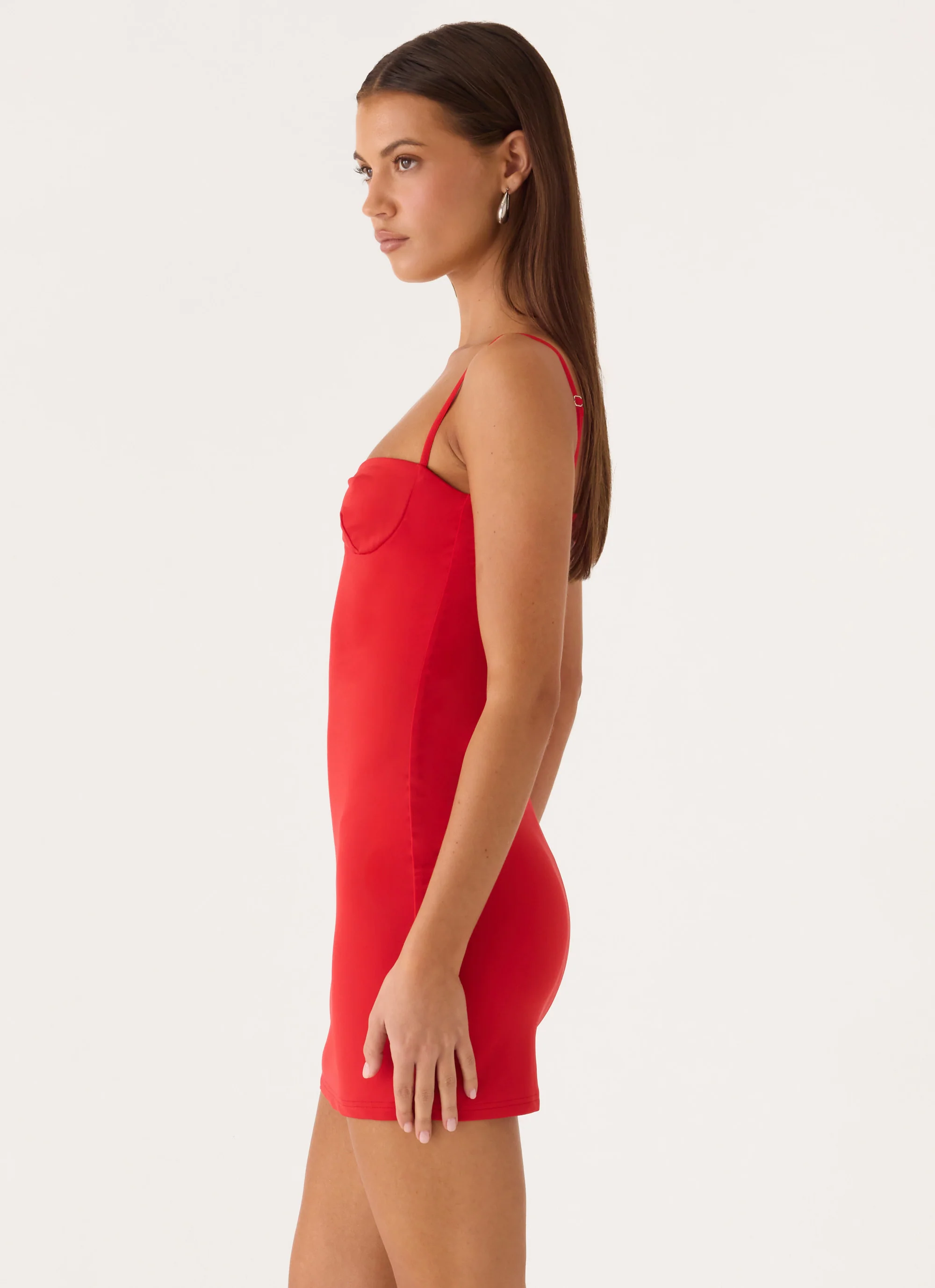 Ame Underwire Mini Dress - Red - luluinthesky