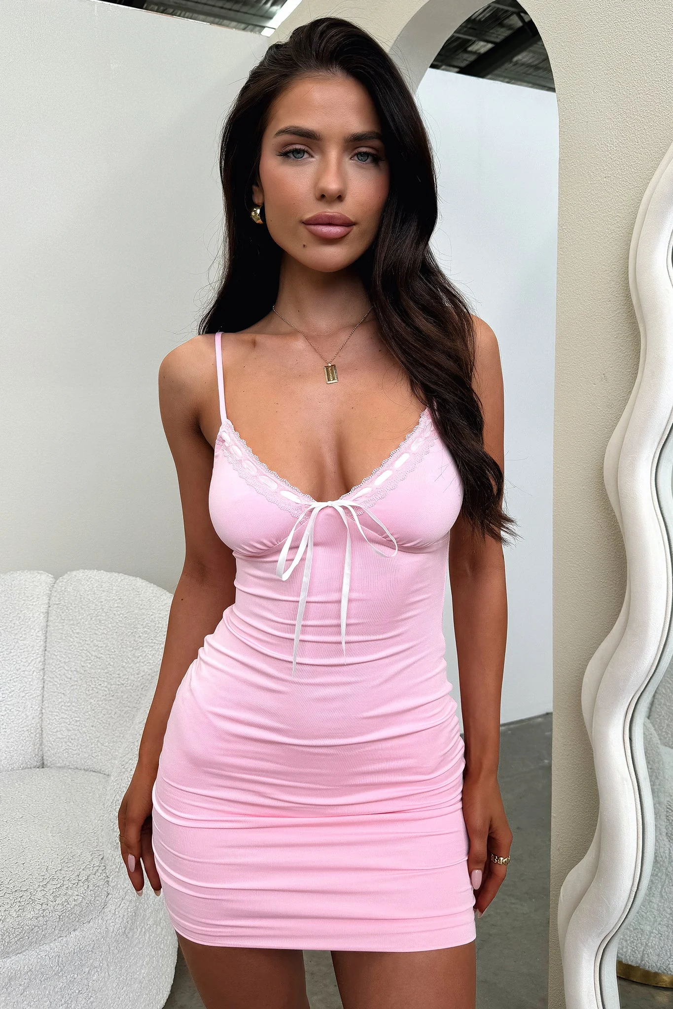 Jaylah Mini Dress - Baby Pink