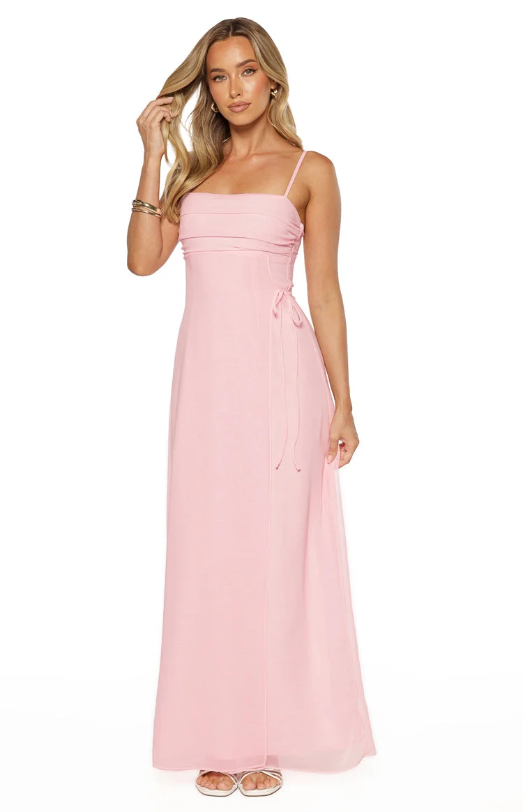 Flossie Pink Sleeveless Maxi Dress