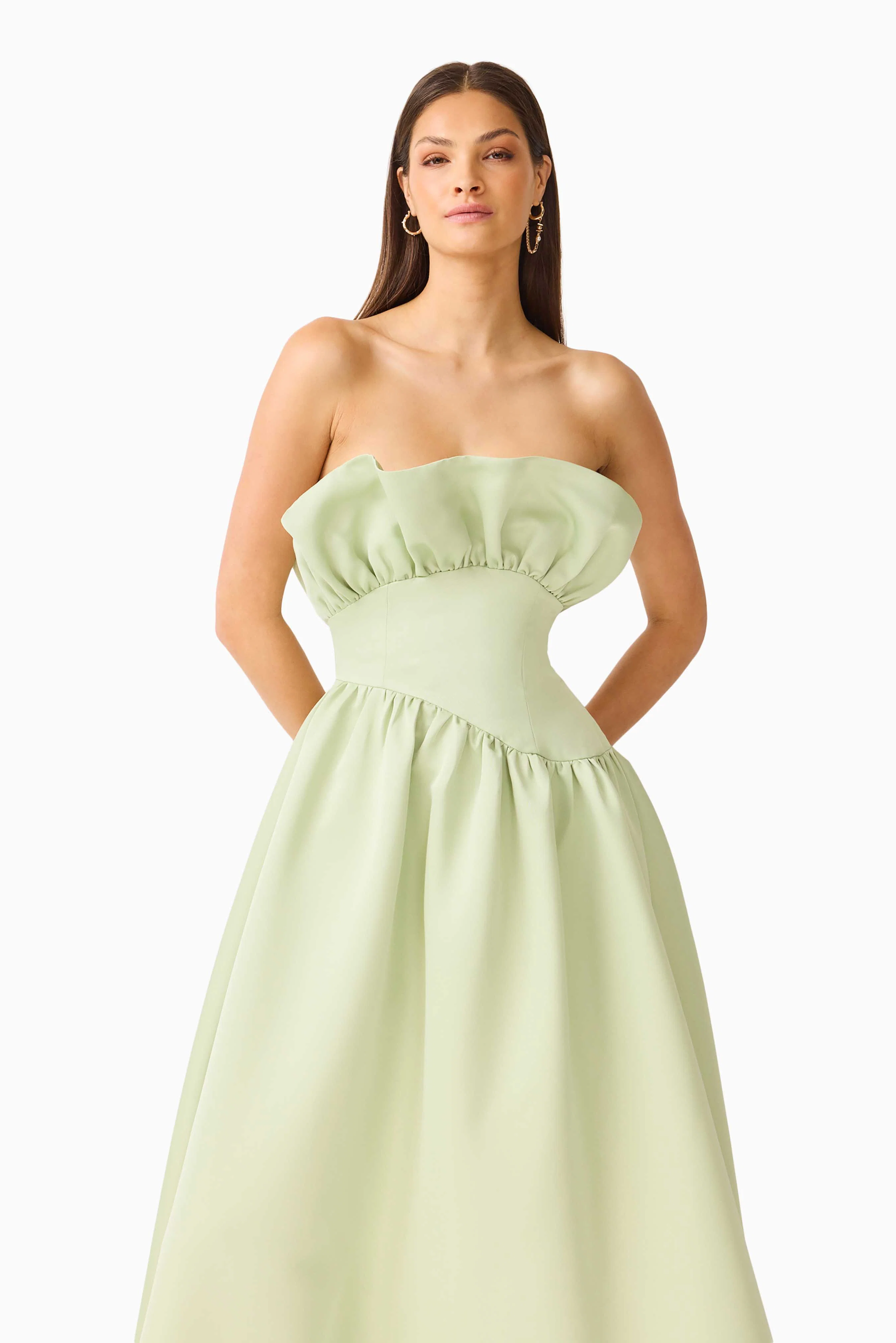 Laurel Sleeveless Maxi Dress in Sage Green