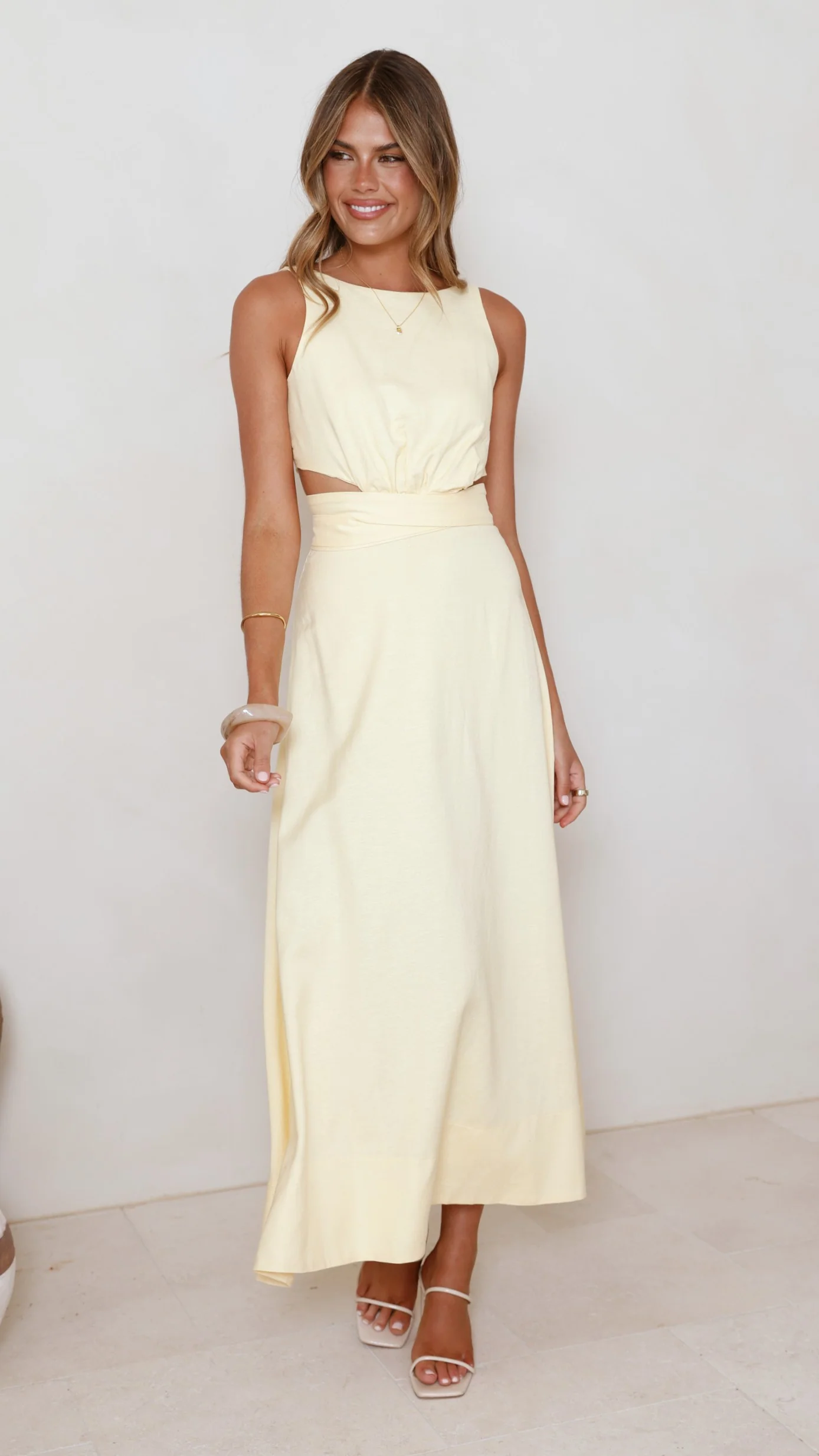 Kimberley Maxi Dress - Yellow - luluinthesky