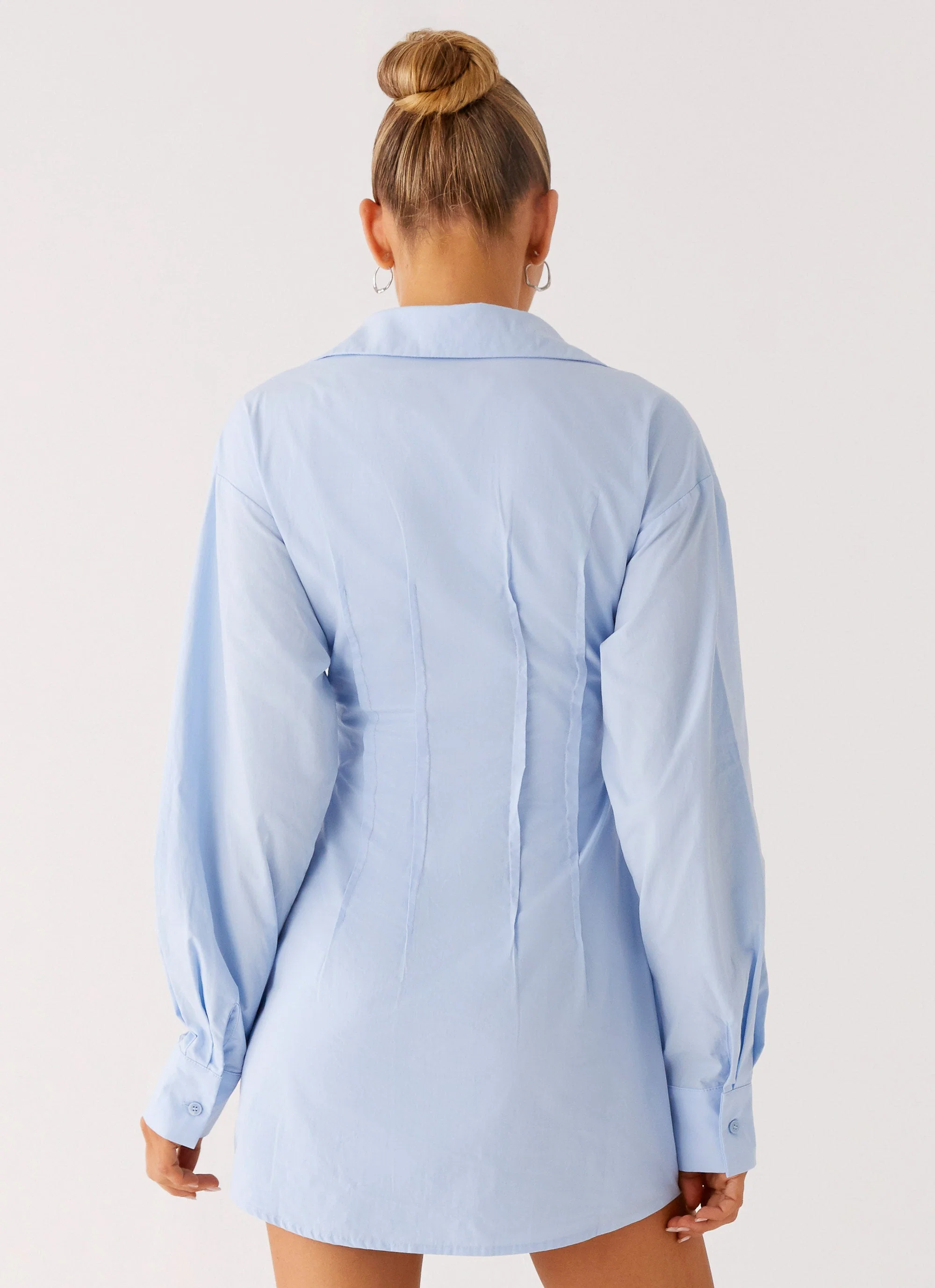 Clancy Mini Shirt Dress - Blue