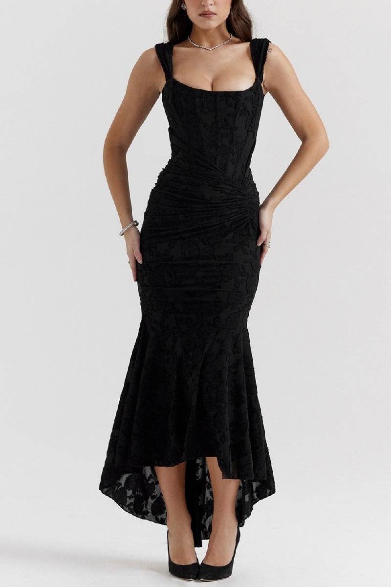 Mermaid High-Low Lace Formal Evening Dresses 850775323930